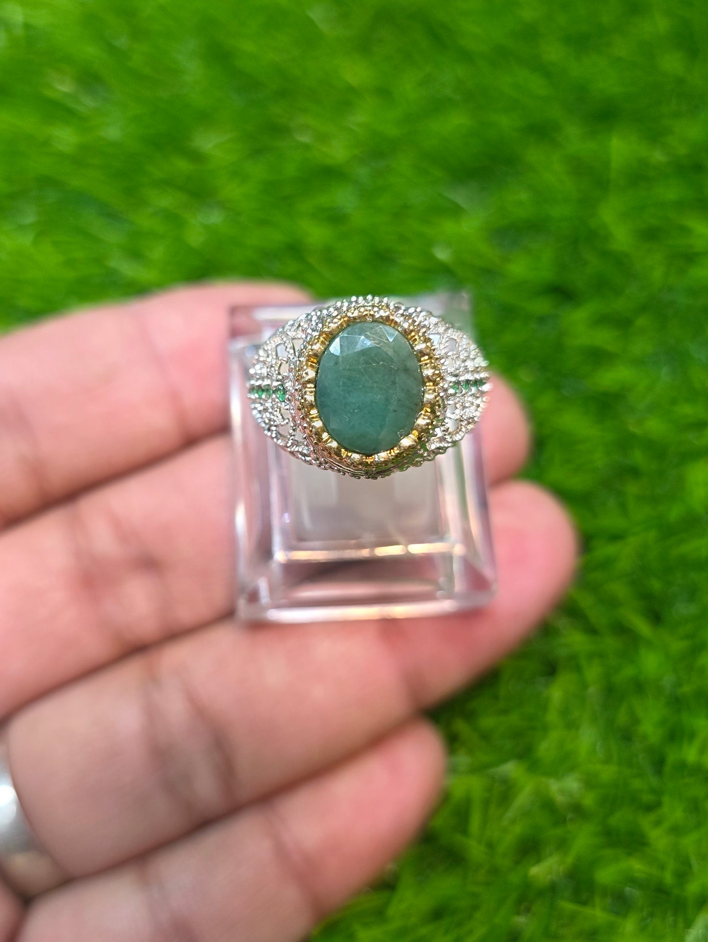 Premium Quality Vintage Style Emerald Ring