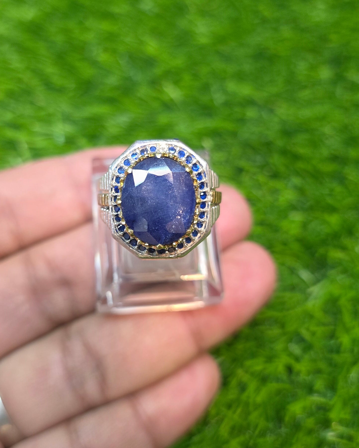 Premium Quality Vintage Style Blue Sapphire Ring
