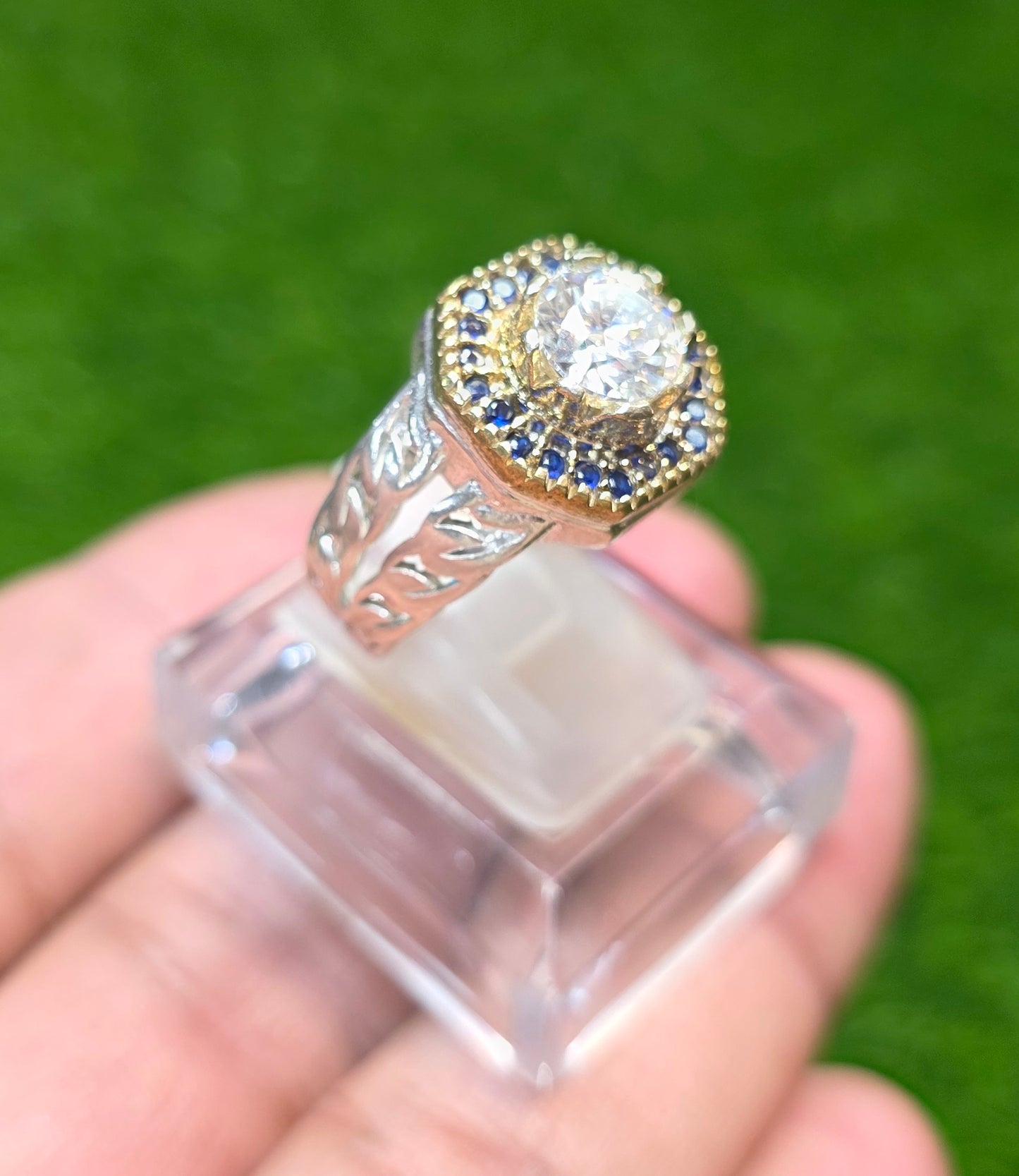 Premium Quality Vintage Style White Moissanite Ring