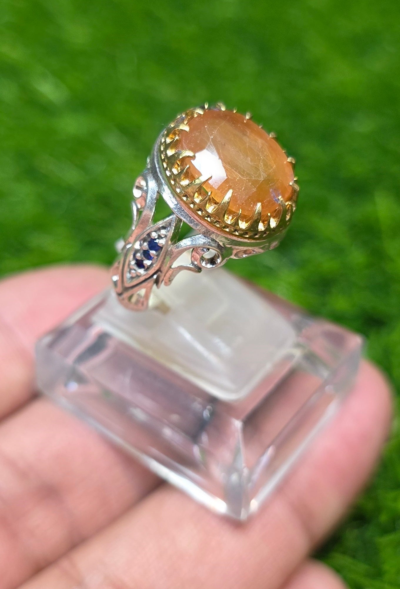 Premium Quality Vintage Style Yellow Sapphire Ring