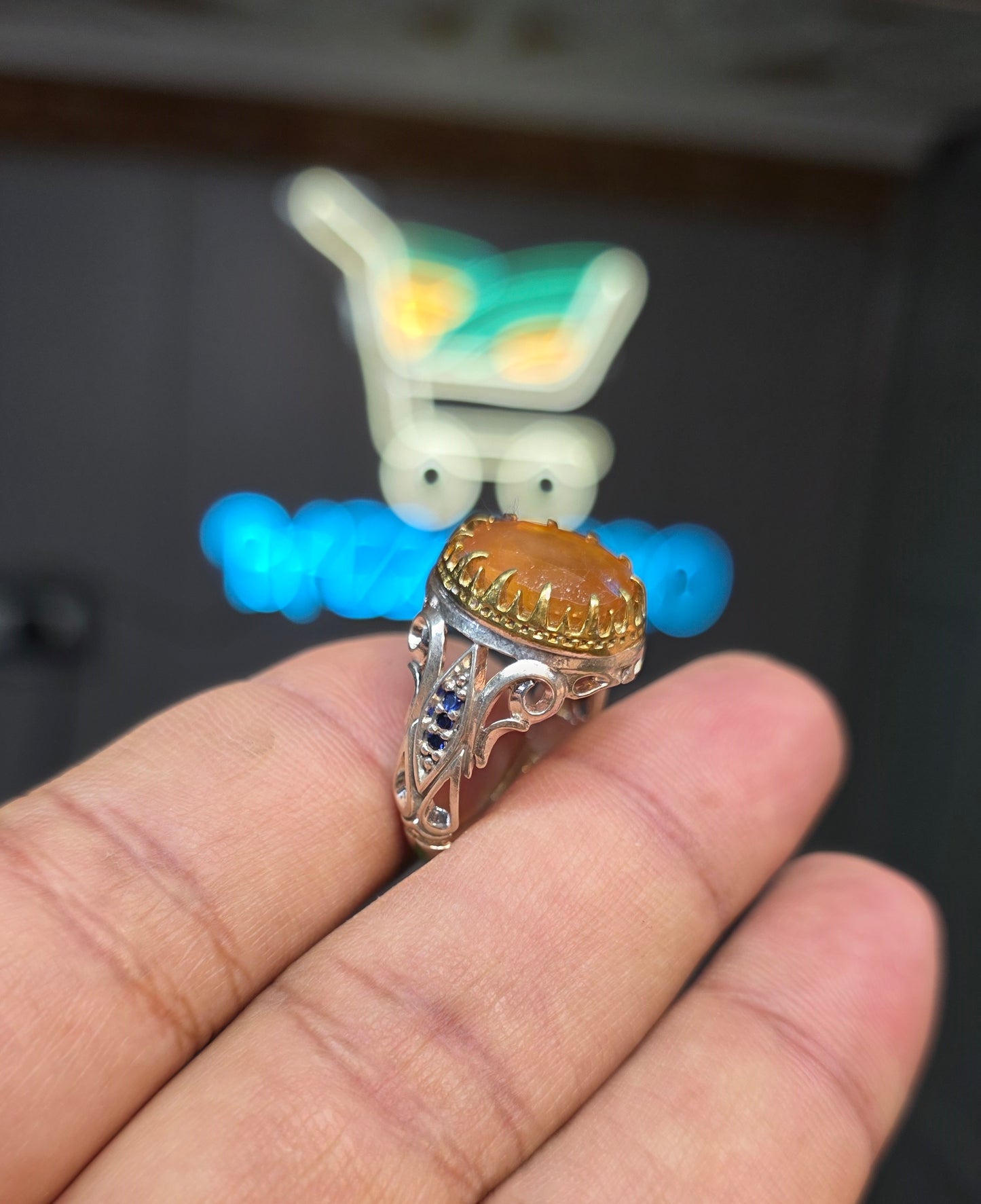 Premium Quality Vintage Style Yellow Sapphire Ring