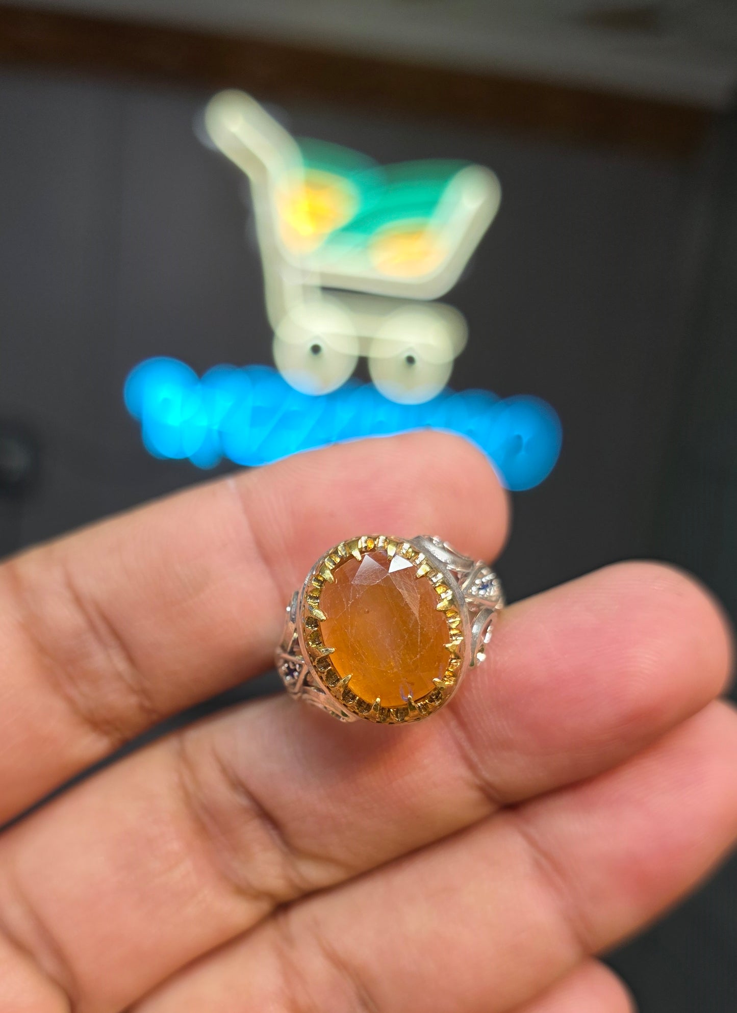 Premium Quality Vintage Style Yellow Sapphire Ring