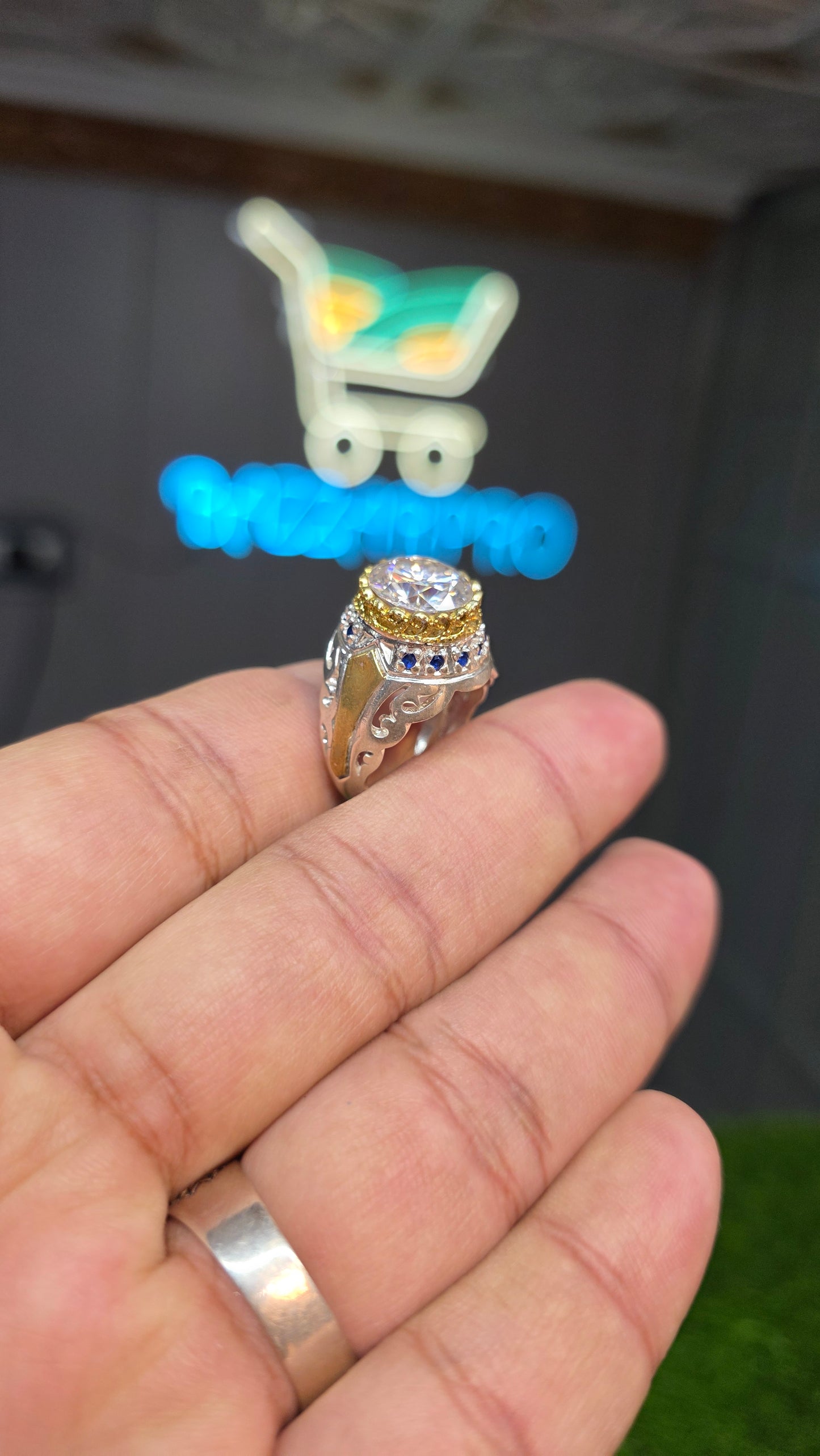 Premium Quality Vintage Style White Moissanite Ring