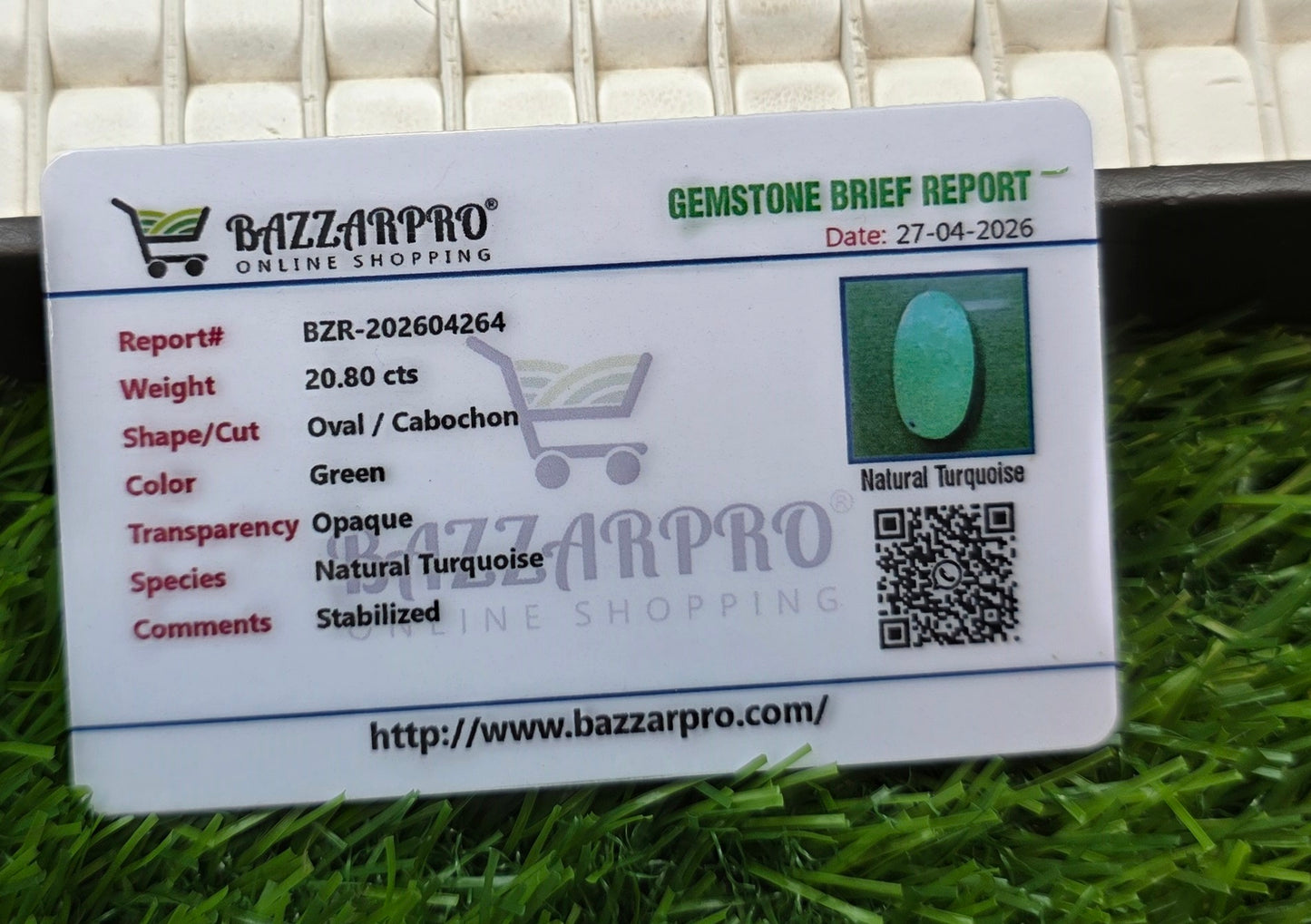 Premium Quality old Mine Hussani Feroza With Lab Certificate