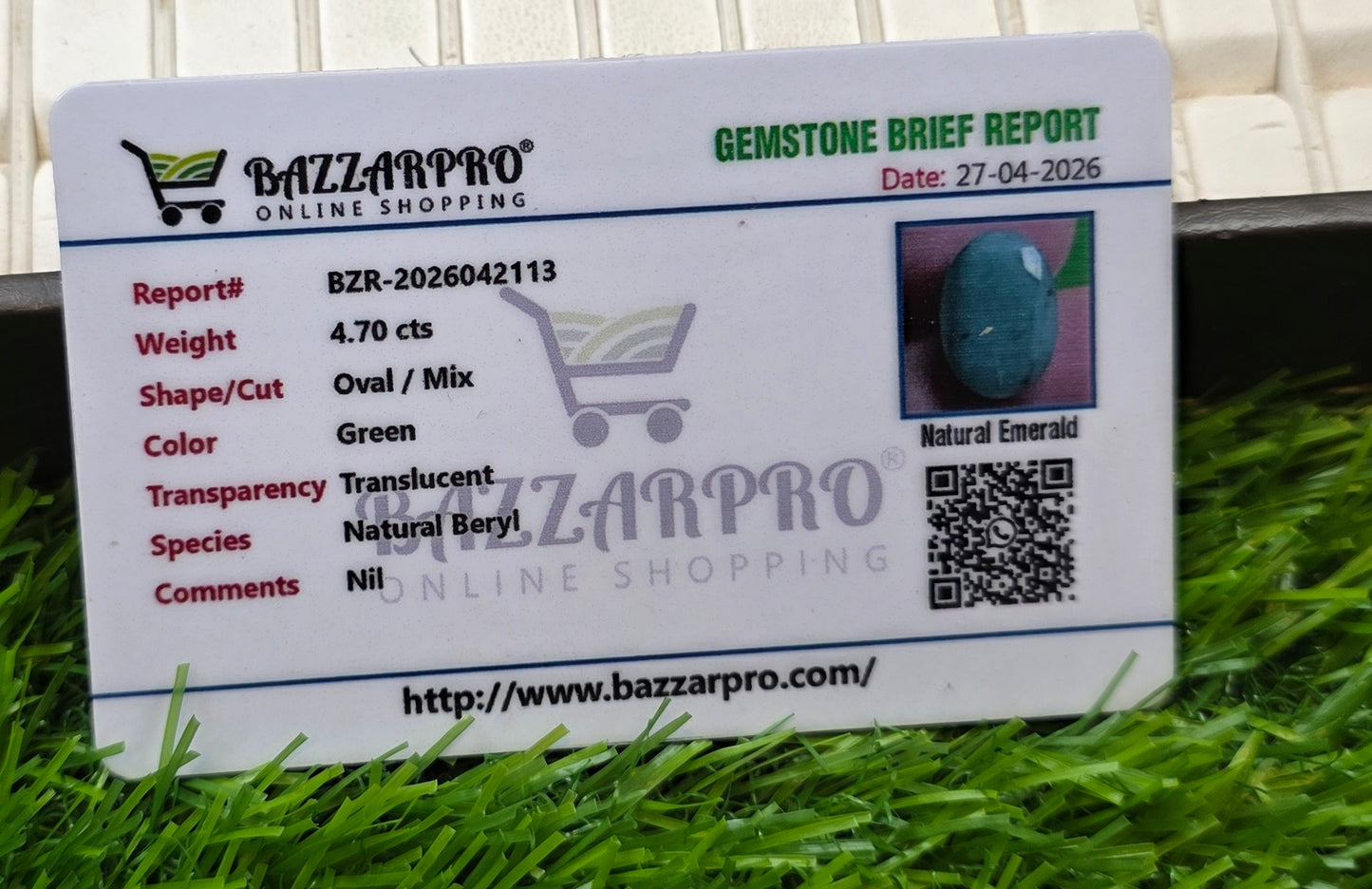 Premium Quality Zambia Zamurd With Lab Certificate