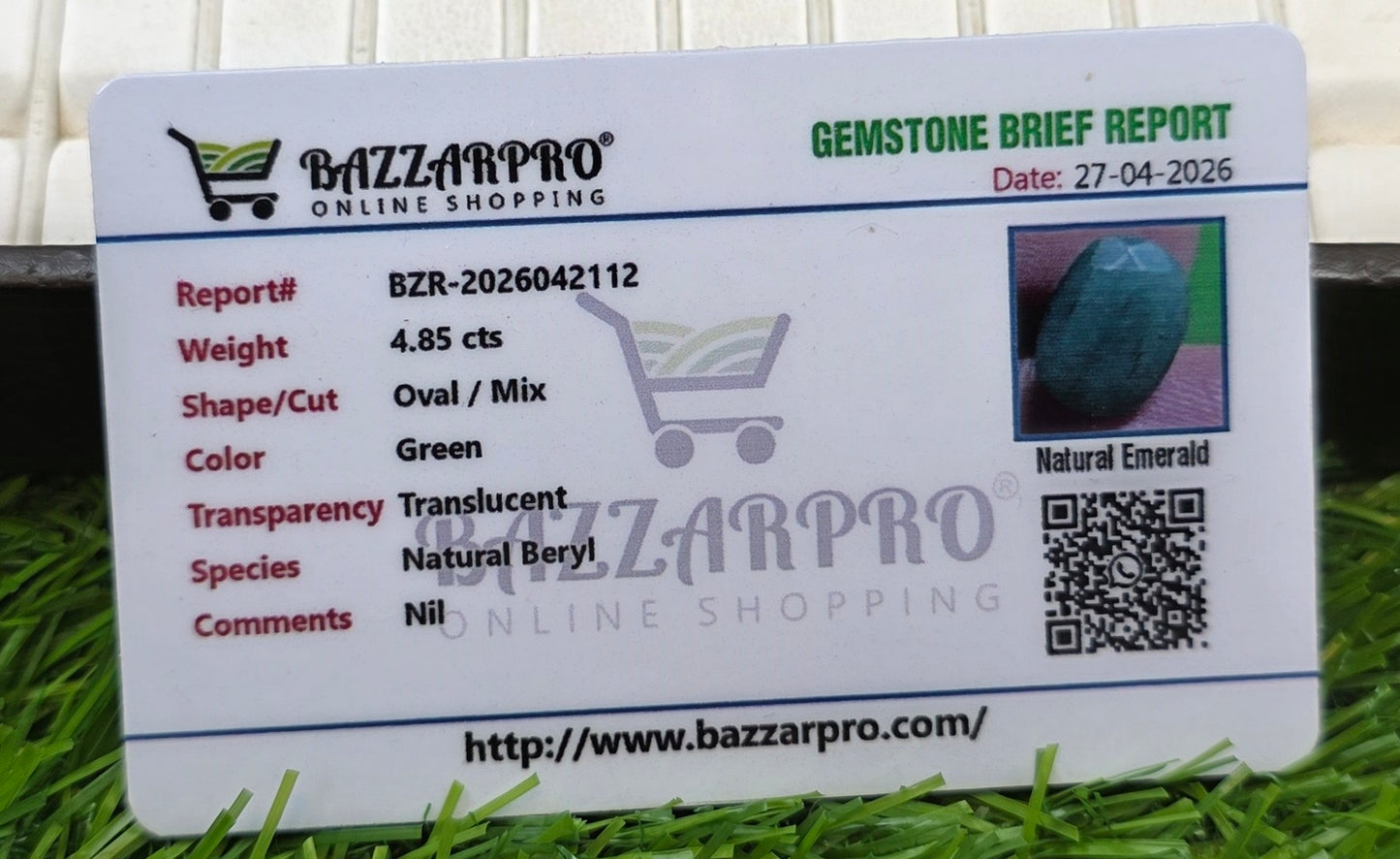 Premium Quality Zambia Zamurd With Lab Certificate