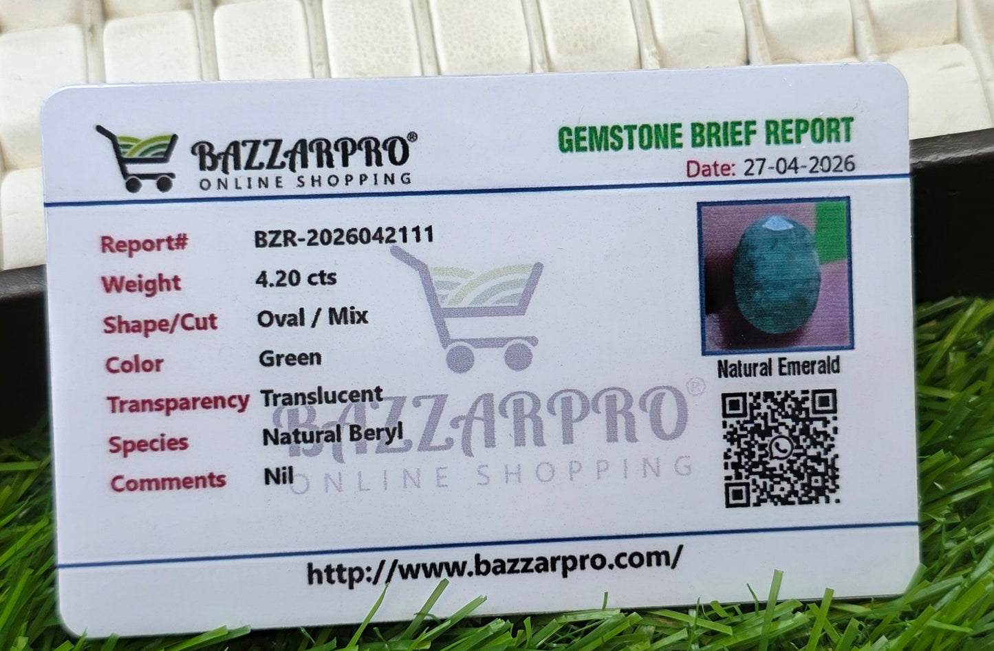 Premium Quality Zambia Zamurd With Lab Certificate