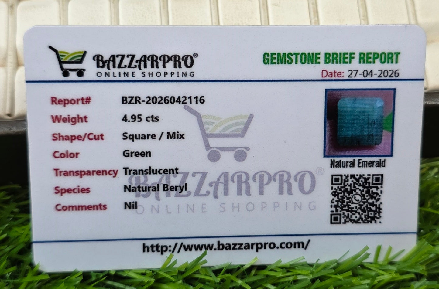 Premium Quality Zambia Zamurd With Lab Certificate