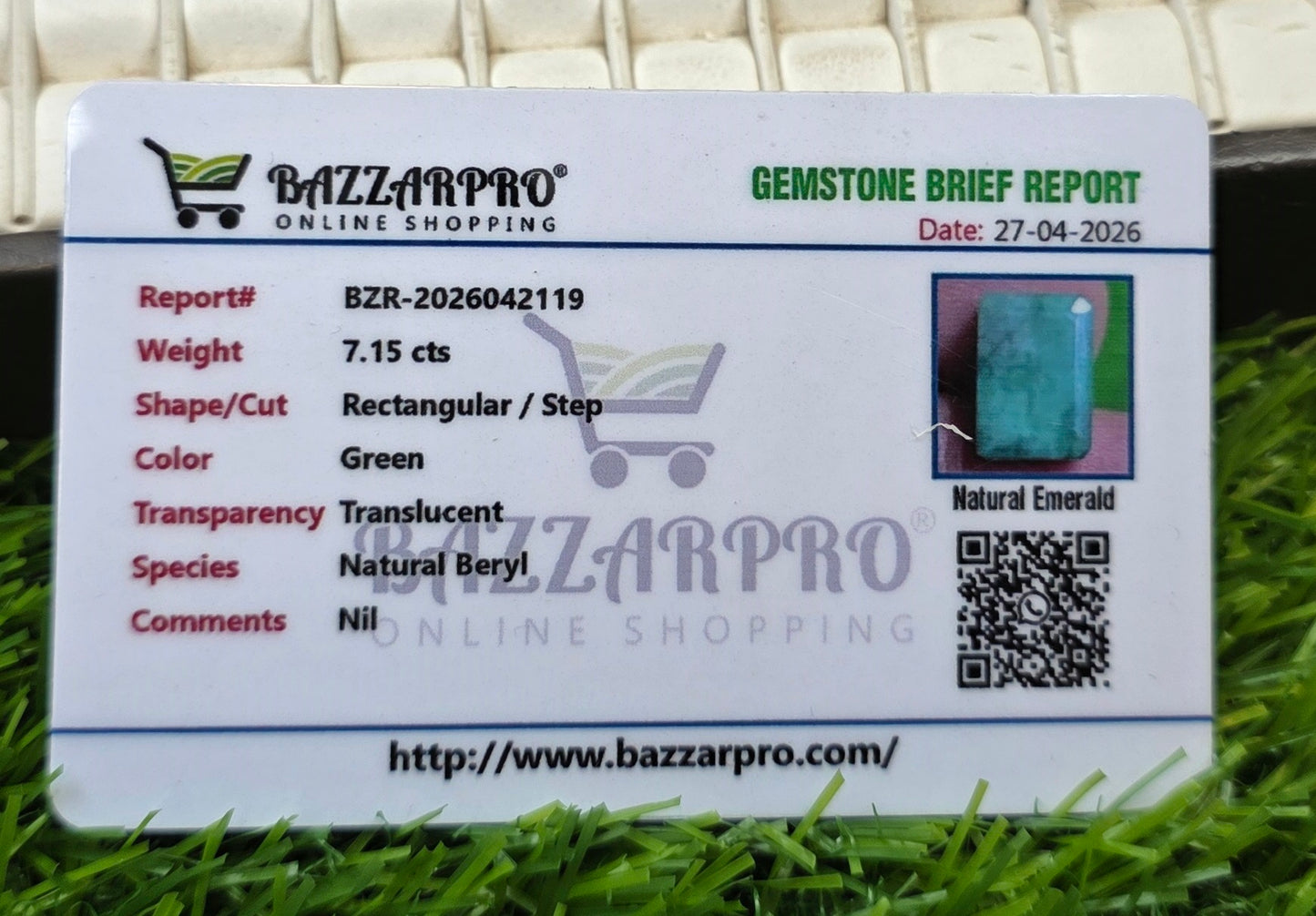 Premium Quality Zambia Zamurd With Lab Certificate