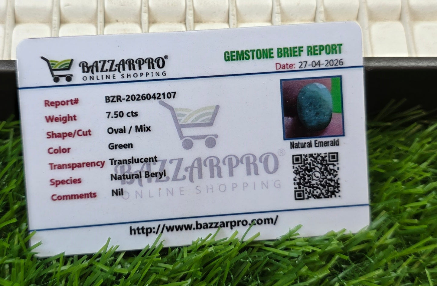 Premium Quality Zamurd With Lab Certificate