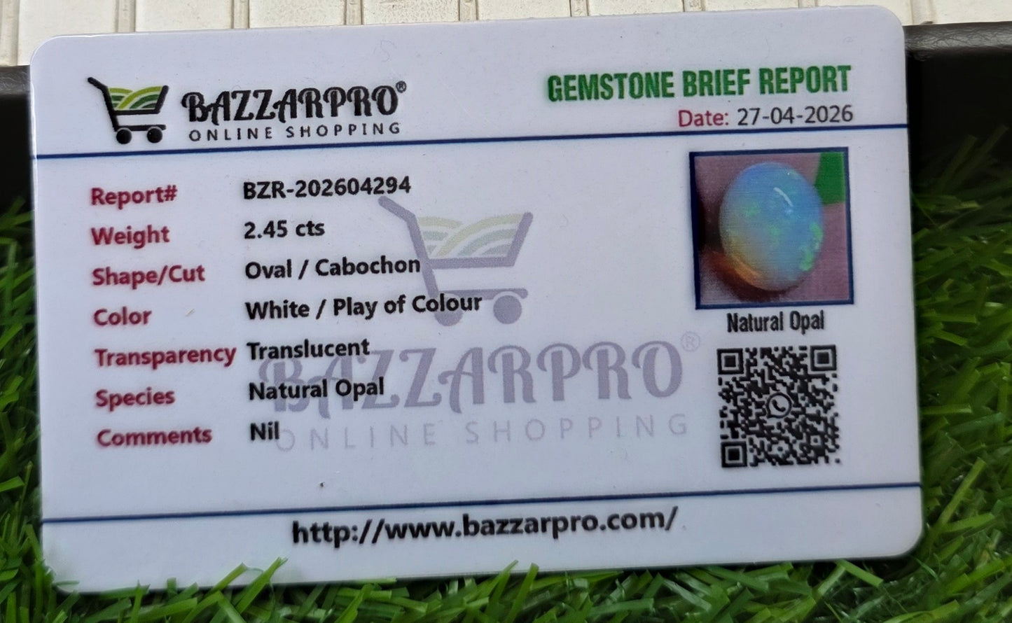 Premium Quality Opal With Lab Certificate