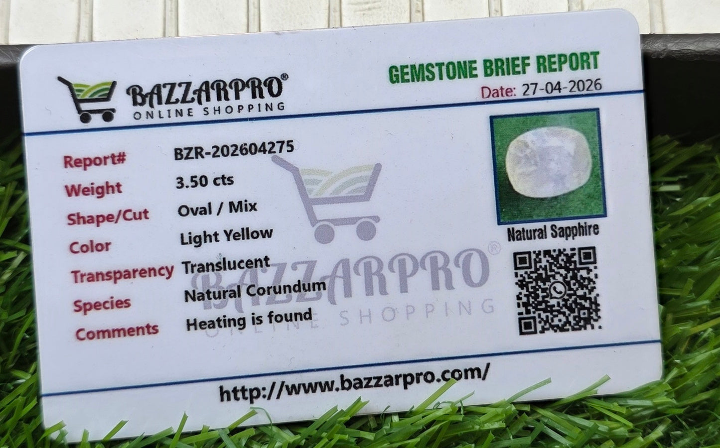 Premium Quality Ceylon Pukhraj With Lab Certificate