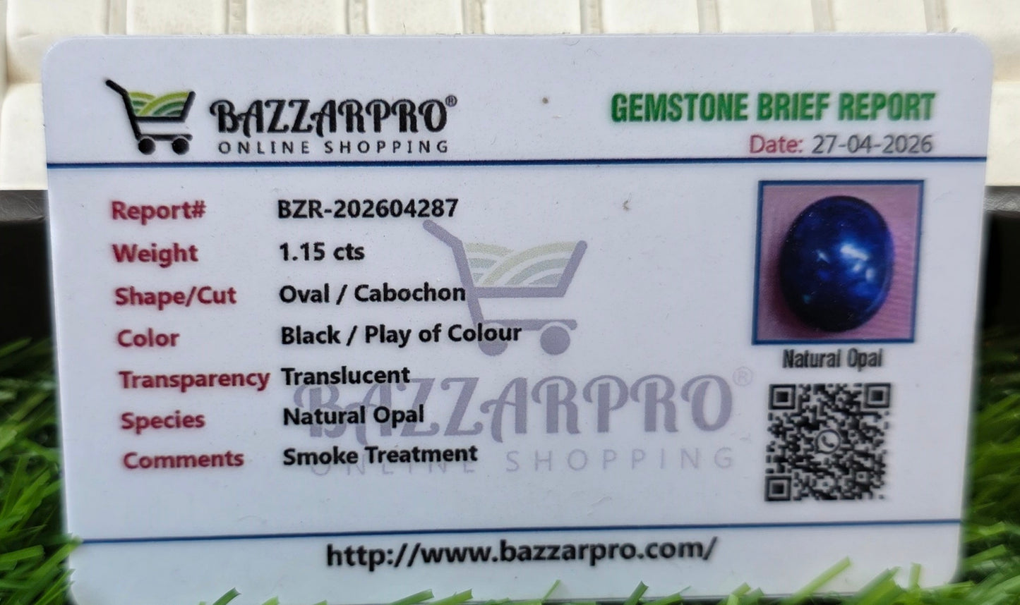 Premium Quality Blue Opal With Lab Certificate