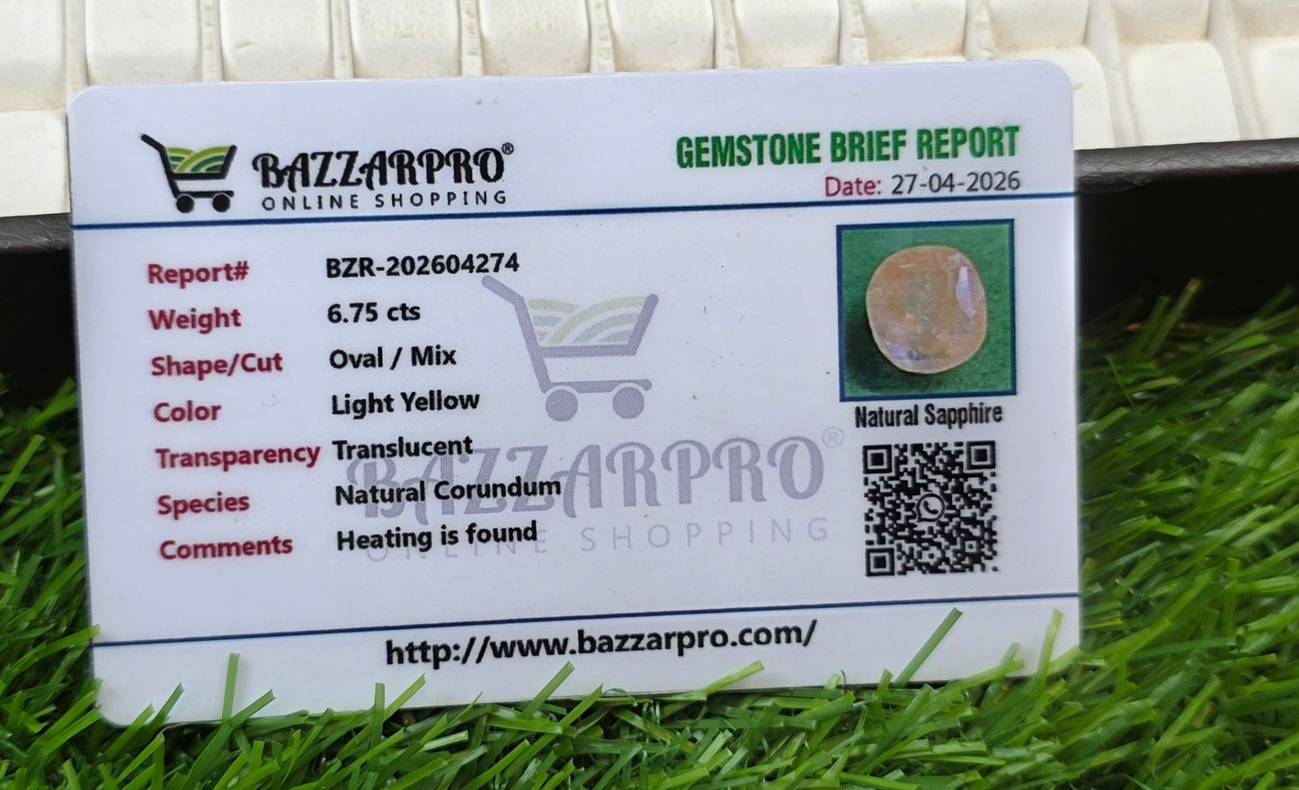 Premium Quality Ceylon Pukhraj With Lab Certificate