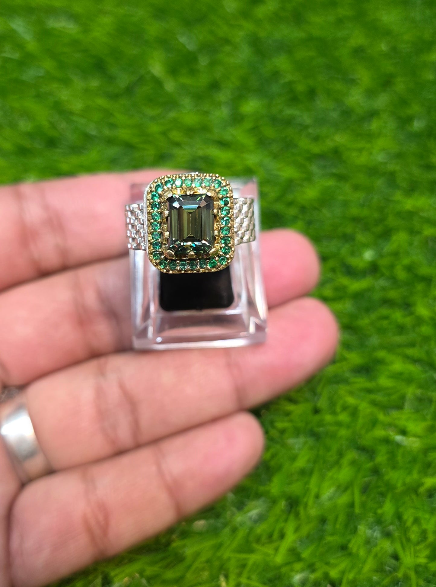 Premium Quality Emerald Cut Moissanite Ring