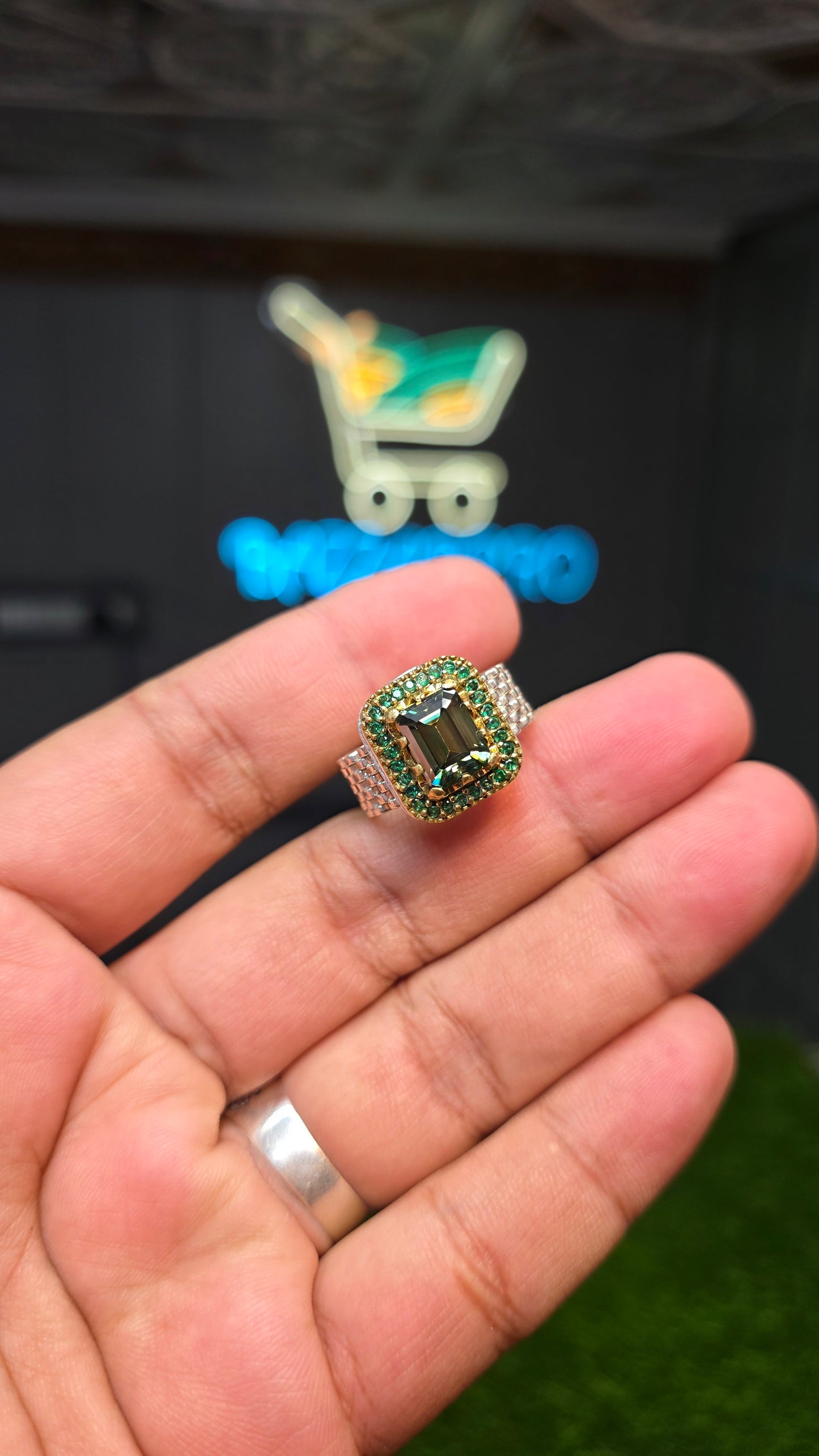 Premium Quality Emerald Cut Moissanite Ring