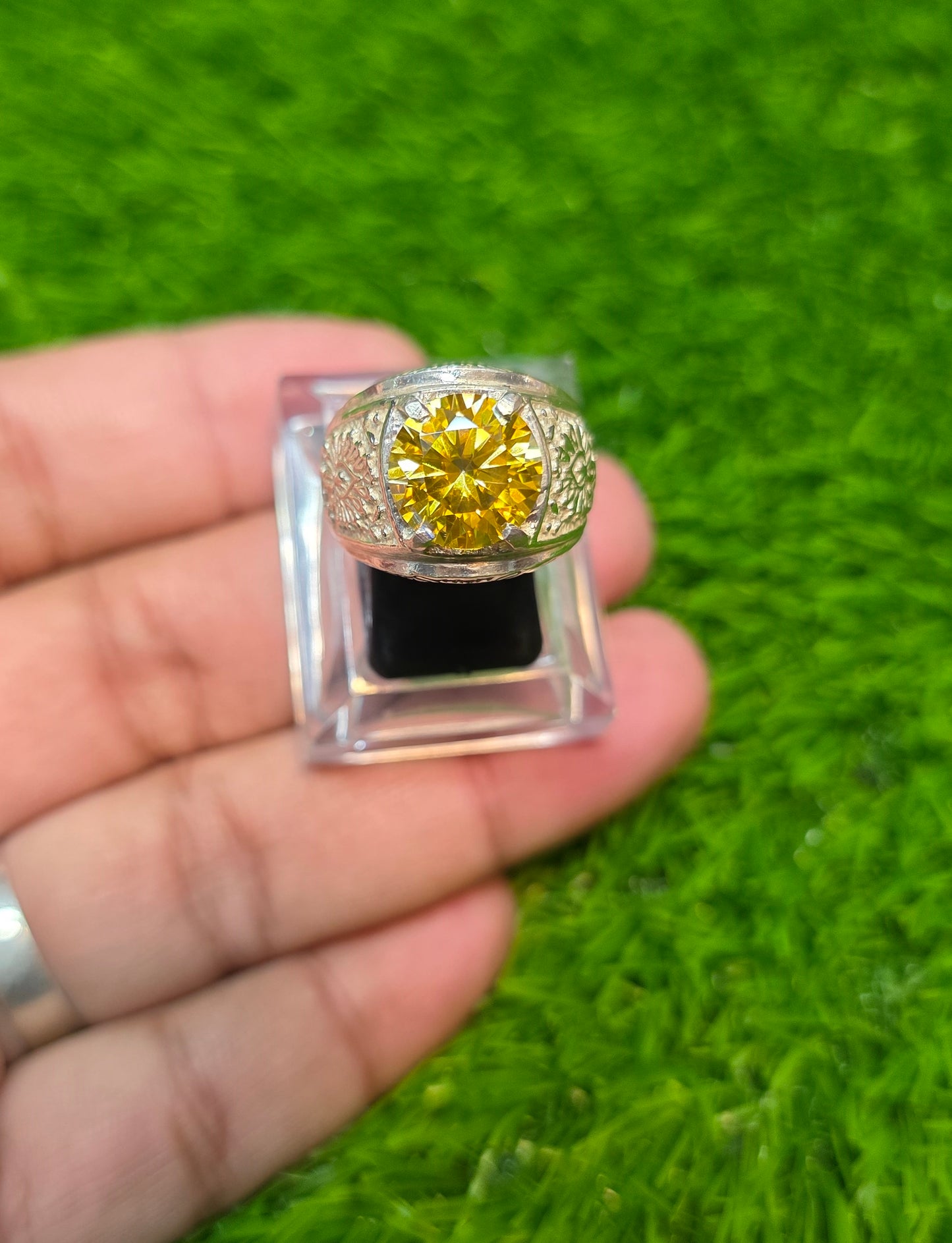 Premium Quality Yellow Moissanite Ring