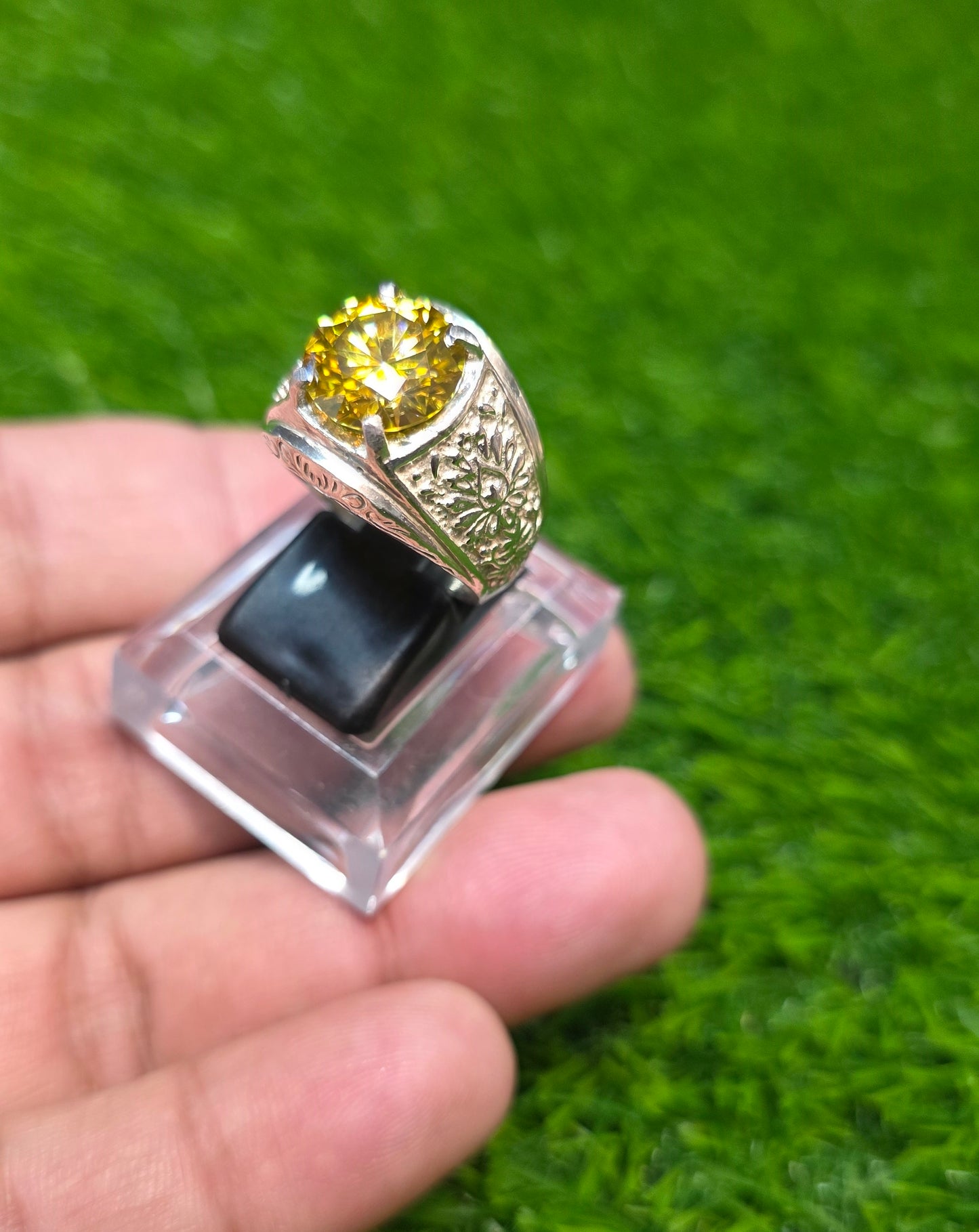 Premium Quality Yellow Moissanite Ring