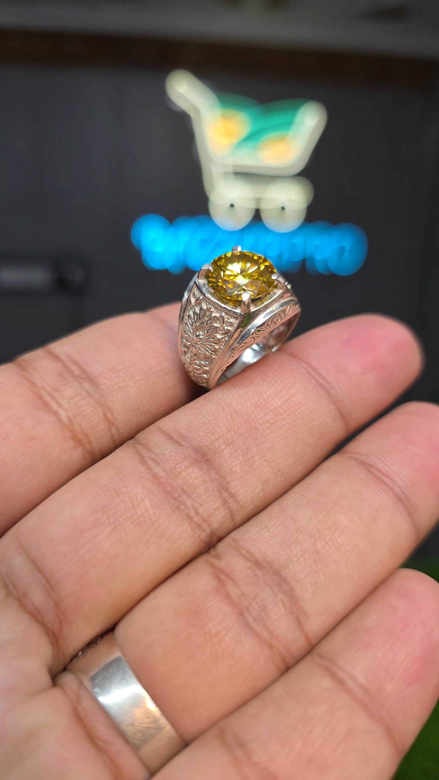 Premium Quality Yellow Moissanite Ring