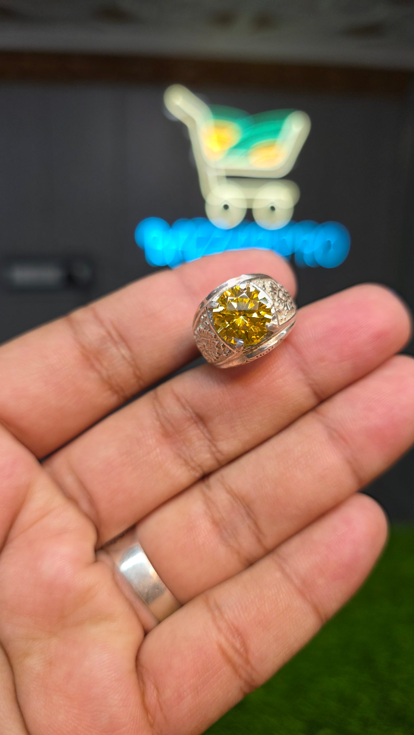 Premium Quality Yellow Moissanite Ring