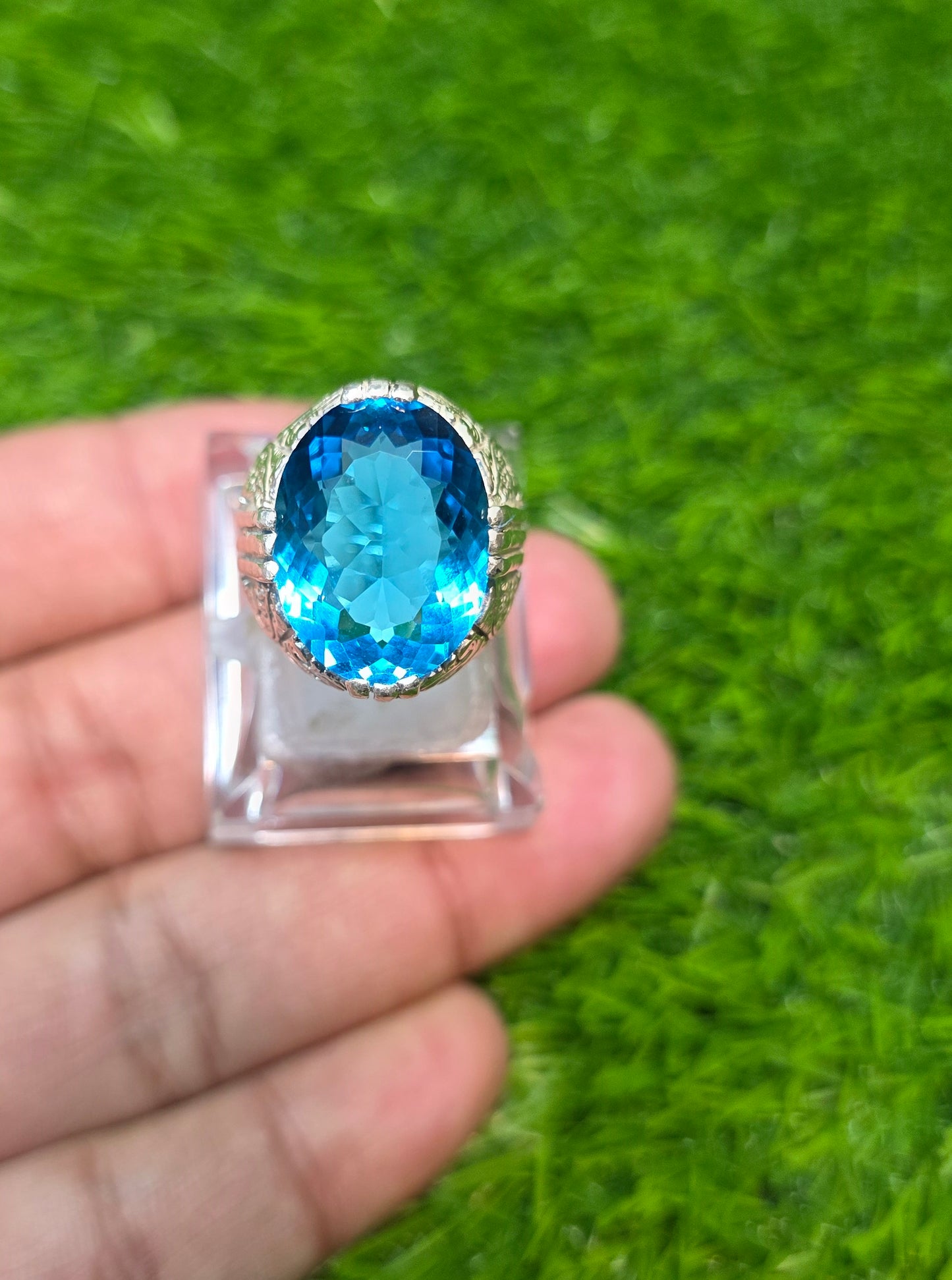 Premium Quality Blue Topaz Ring