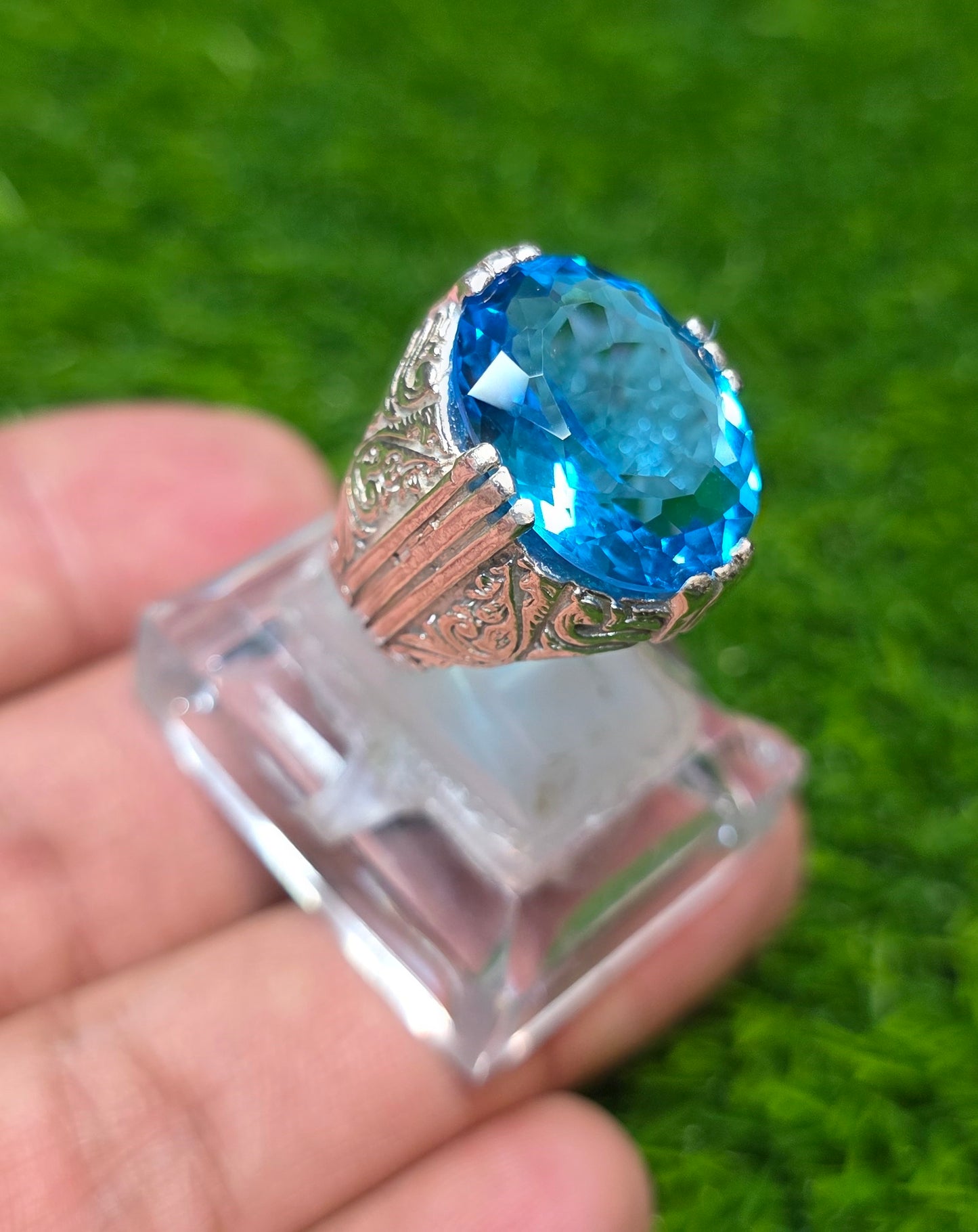 Premium Quality Blue Topaz Ring