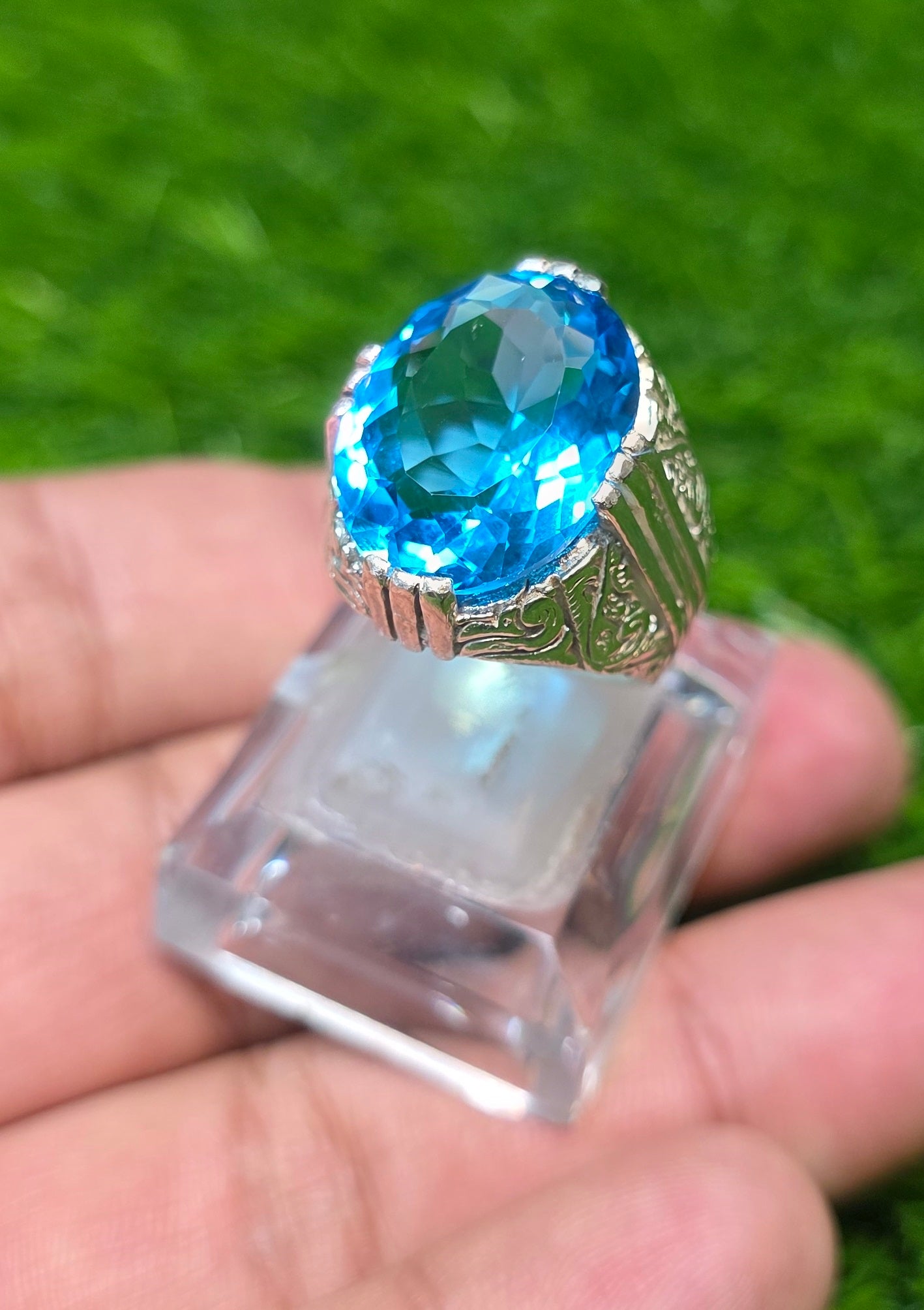 Premium Quality Blue Topaz Ring