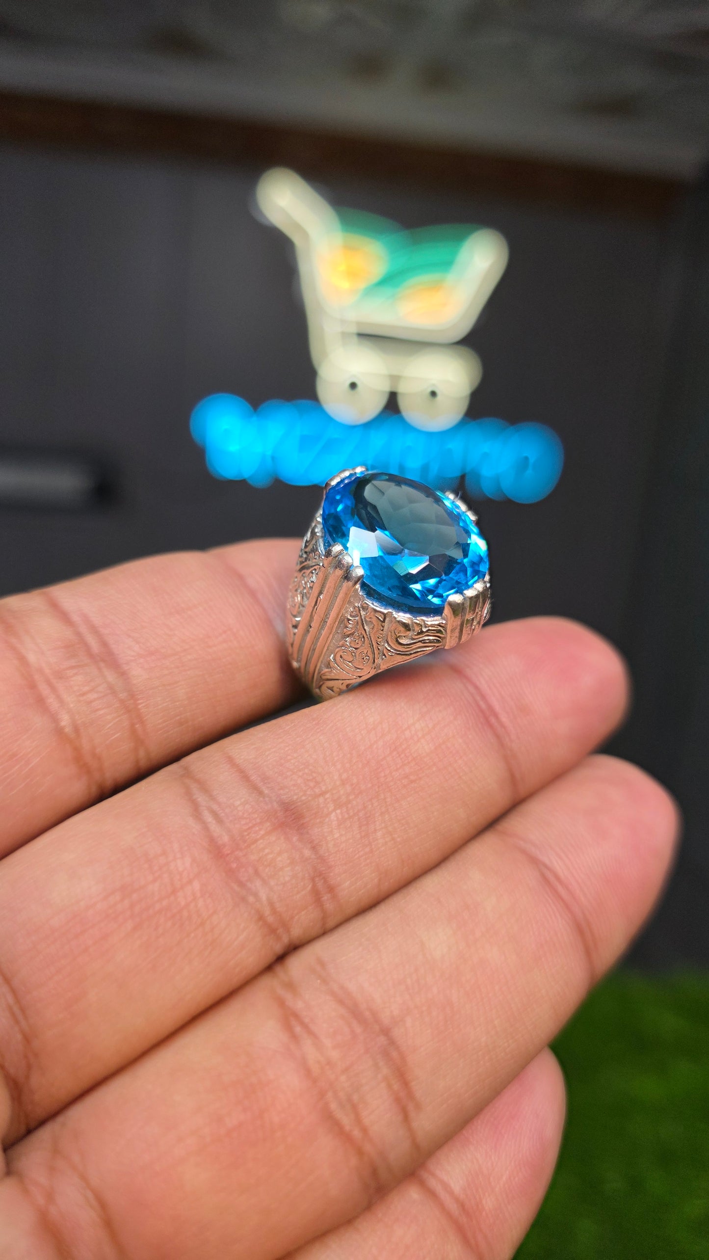 Premium Quality Blue Topaz Ring