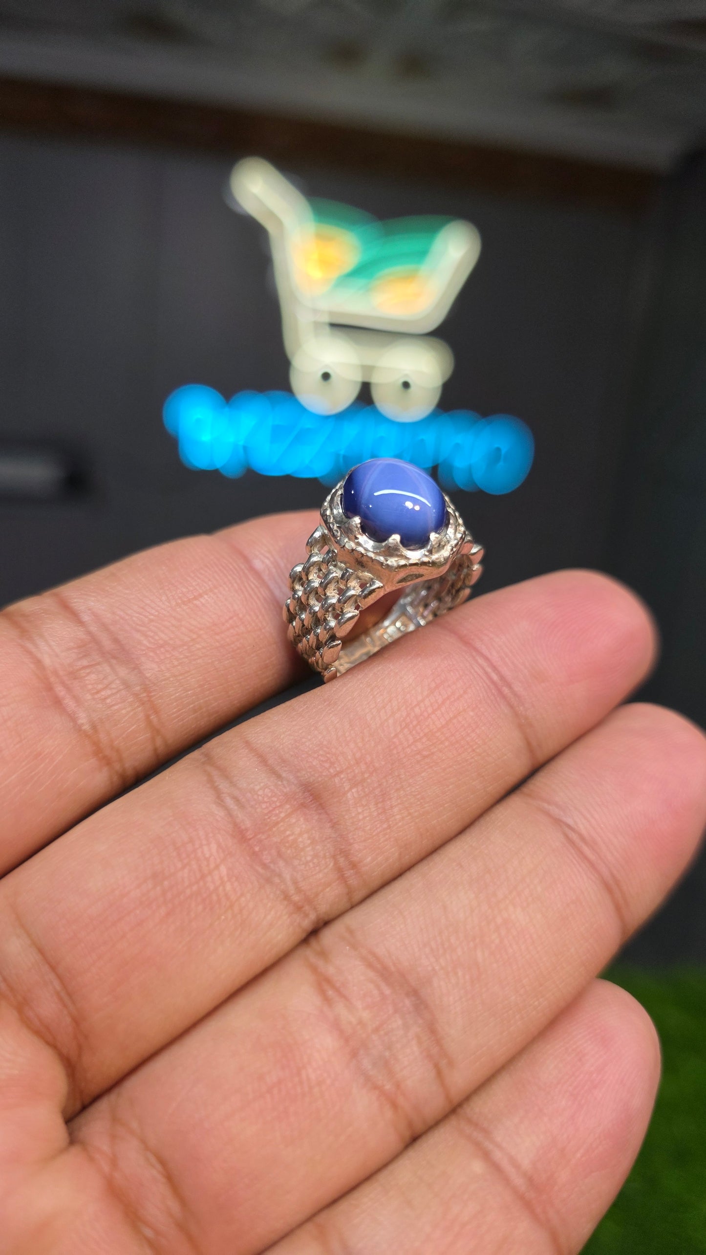 Premium Quality Neelam Star Ring