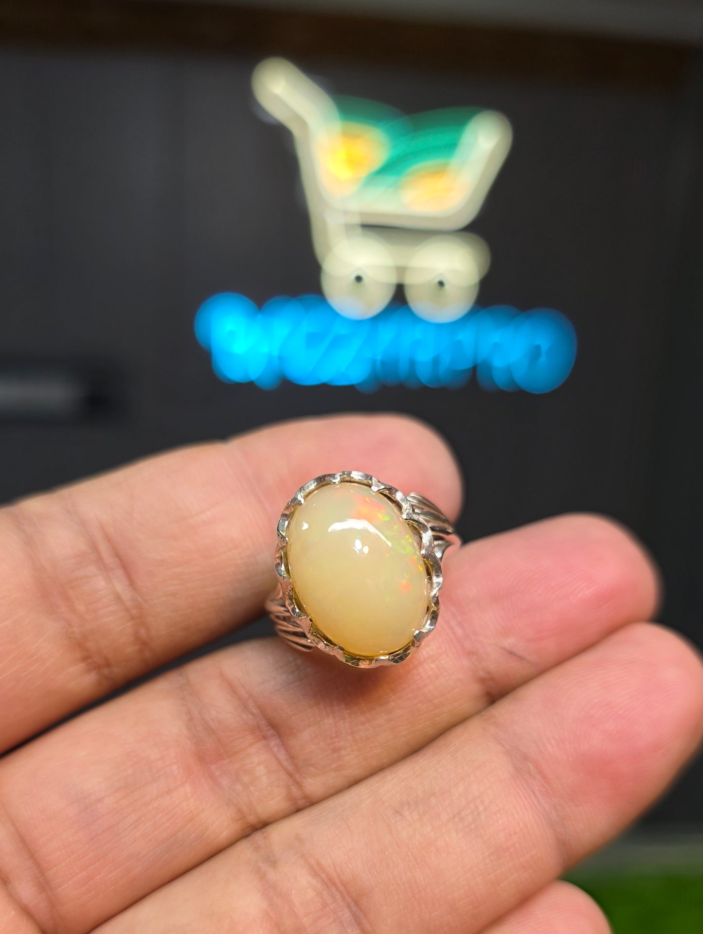 Premium Quality Full Fire Opal Ring