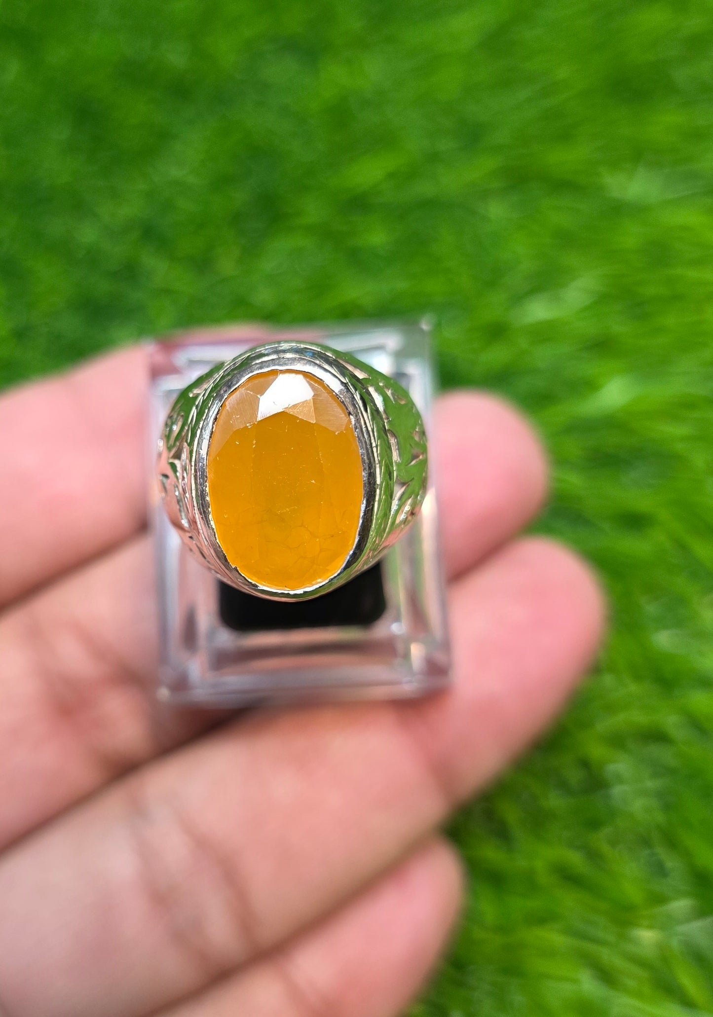 Premium Quality Indian Pukhraj Ring