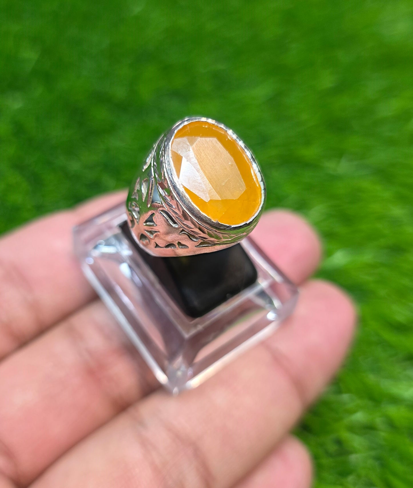 Premium Quality Indian Pukhraj Ring