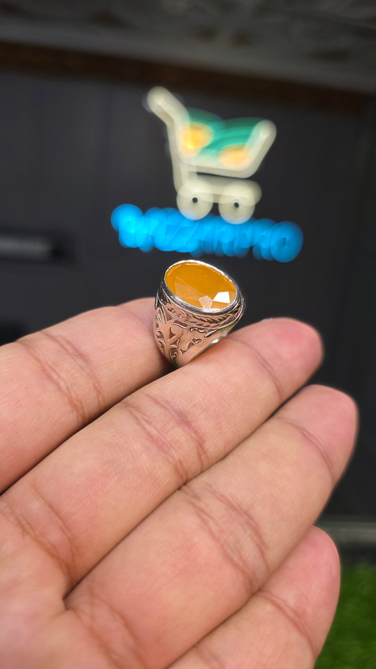 Premium Quality Indian Pukhraj Ring