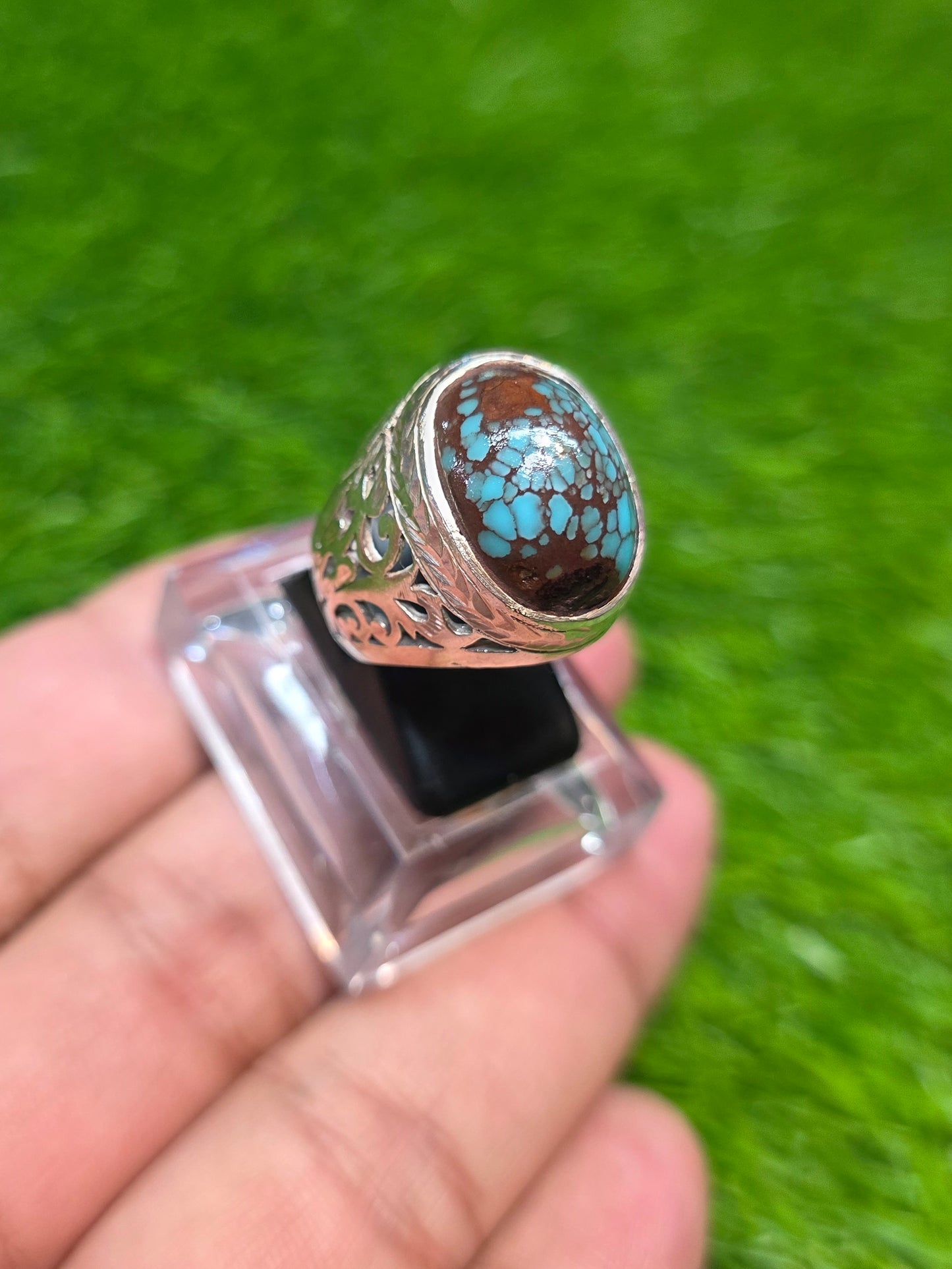 Premium Quality Spider Web Feroza Ring