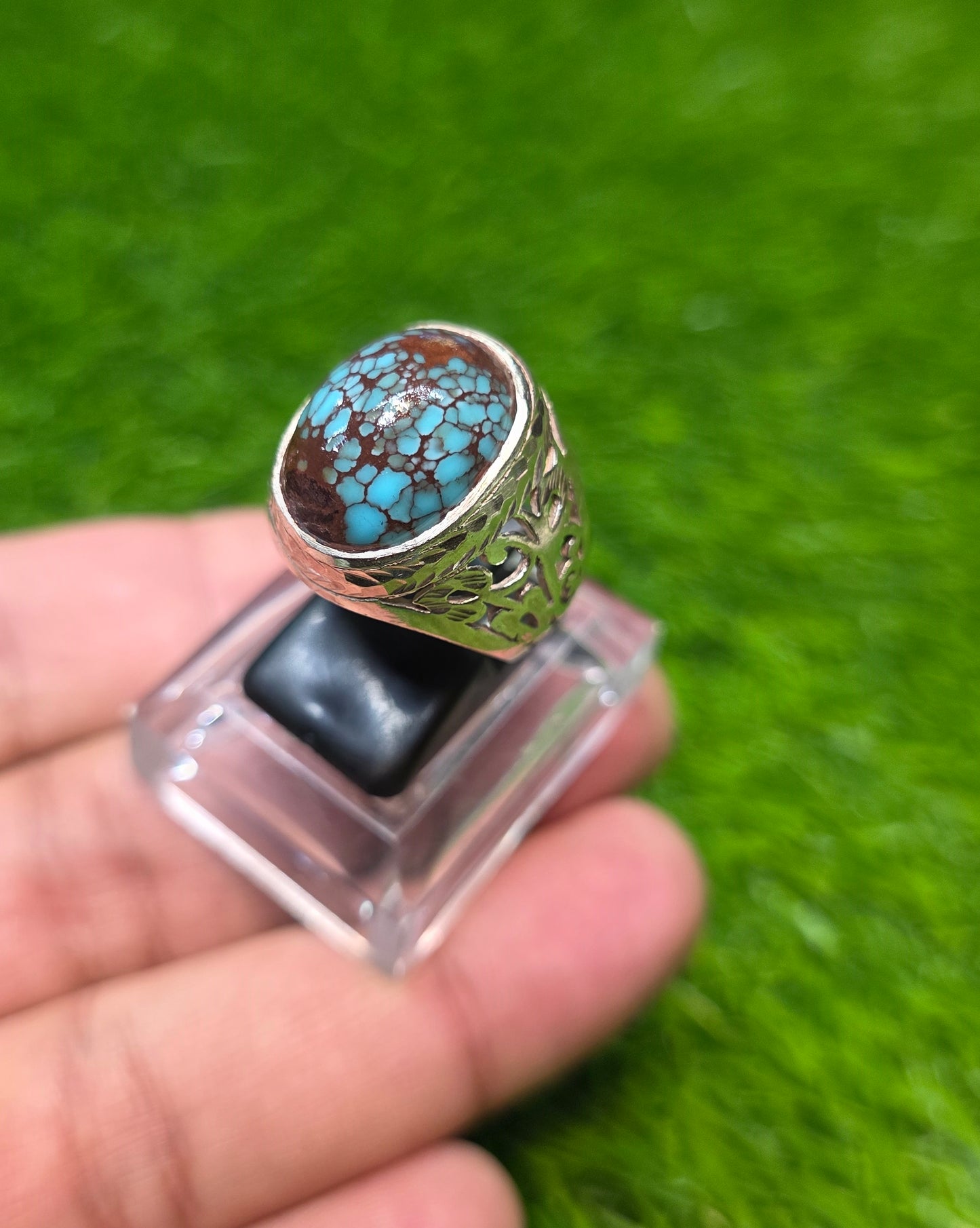 Premium Quality Spider Web Feroza Ring