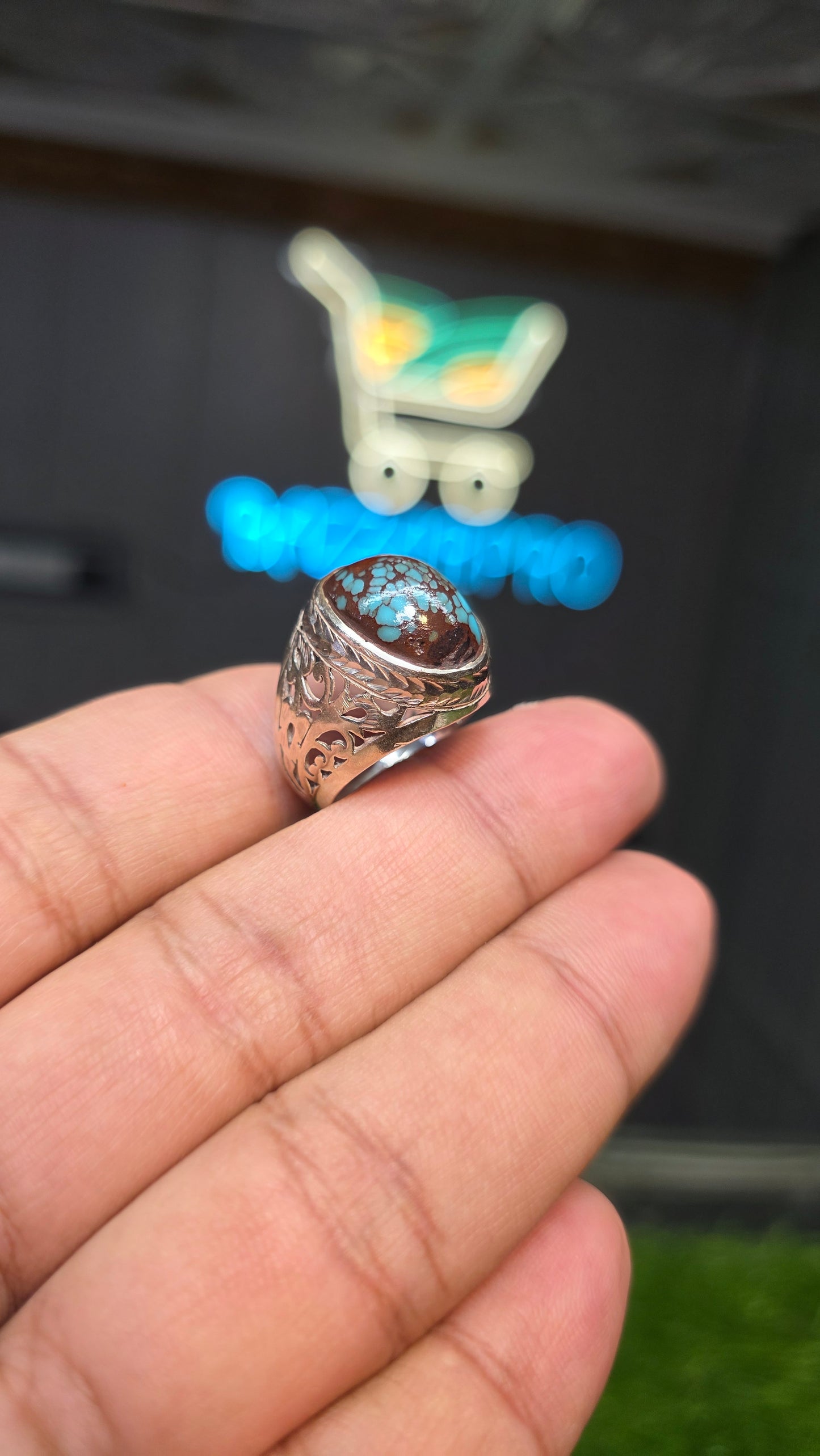 Premium Quality Spider Web Feroza Ring