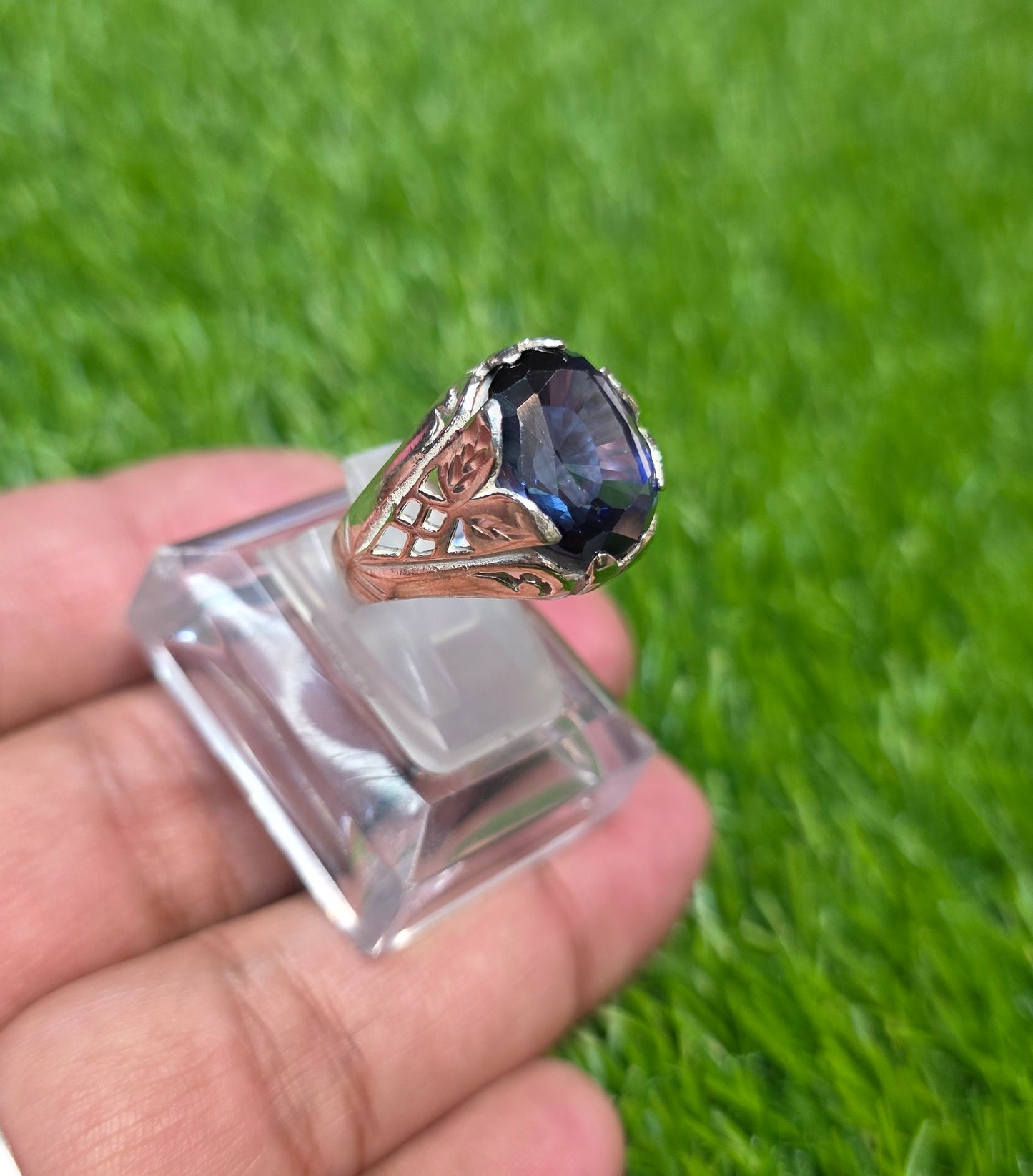 Premium Quality Neelam (Imitation) Ring