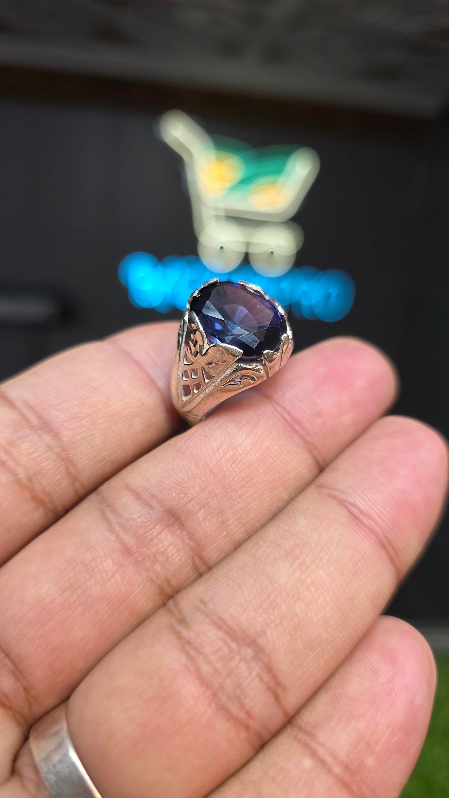 Premium Quality Neelam (Imitation) Ring