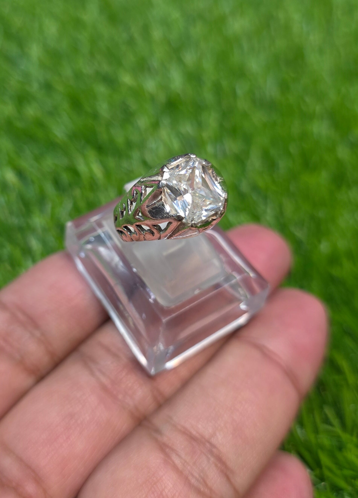 Premium Quality Radiant Cut Moissanite Ring