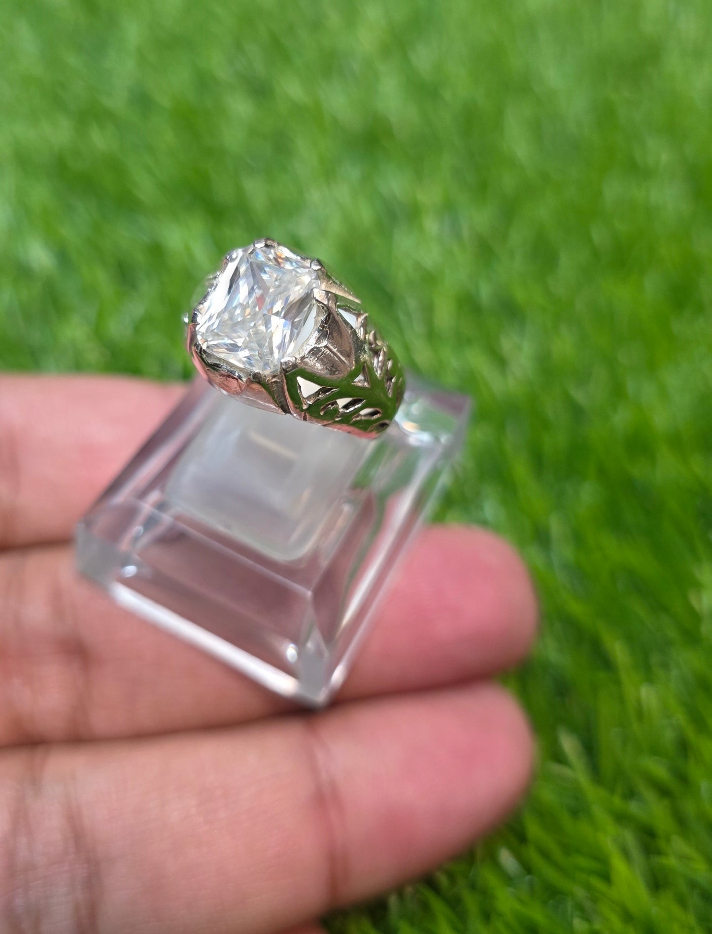 Premium Quality Radiant Cut Moissanite Ring