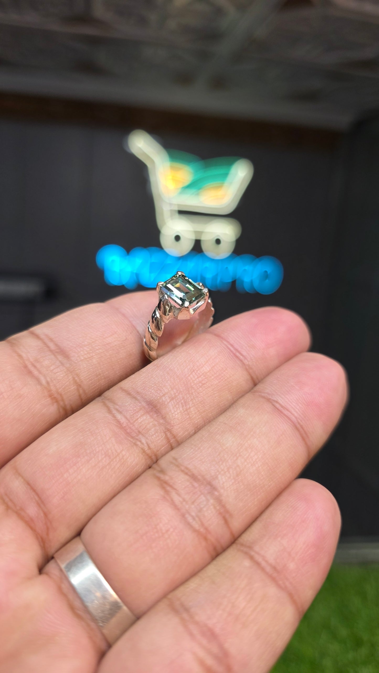 Premium Quality Emerald Cut Moissanite Ring