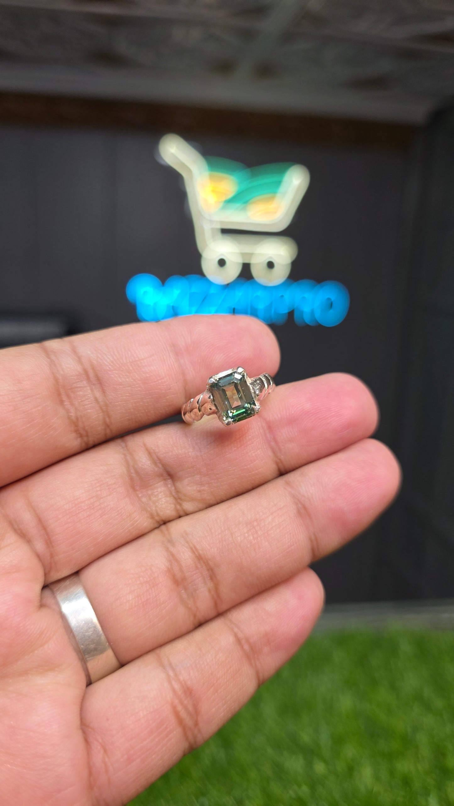 Premium Quality Emerald Cut Moissanite Ring
