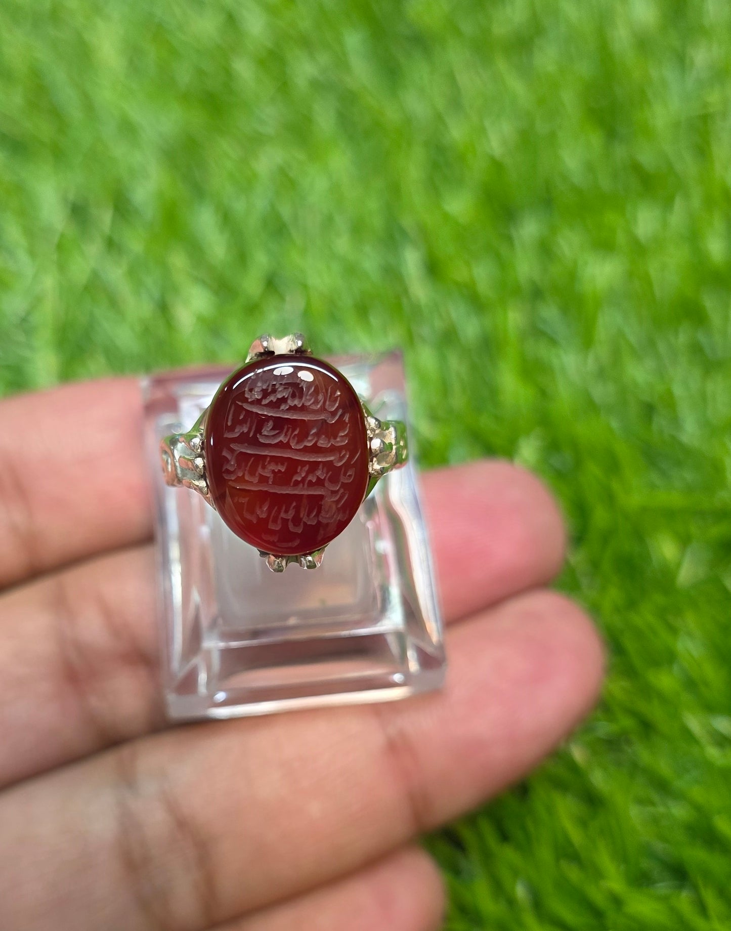 Premium Quality Yamni Aqeeq Ring (Nad e Ali)