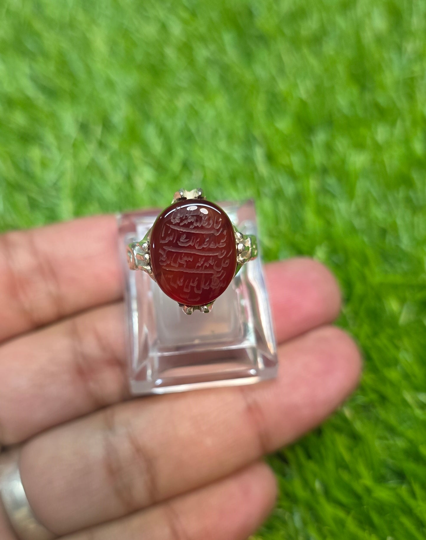 Premium Quality Yamni Aqeeq Ring (Nad e Ali)