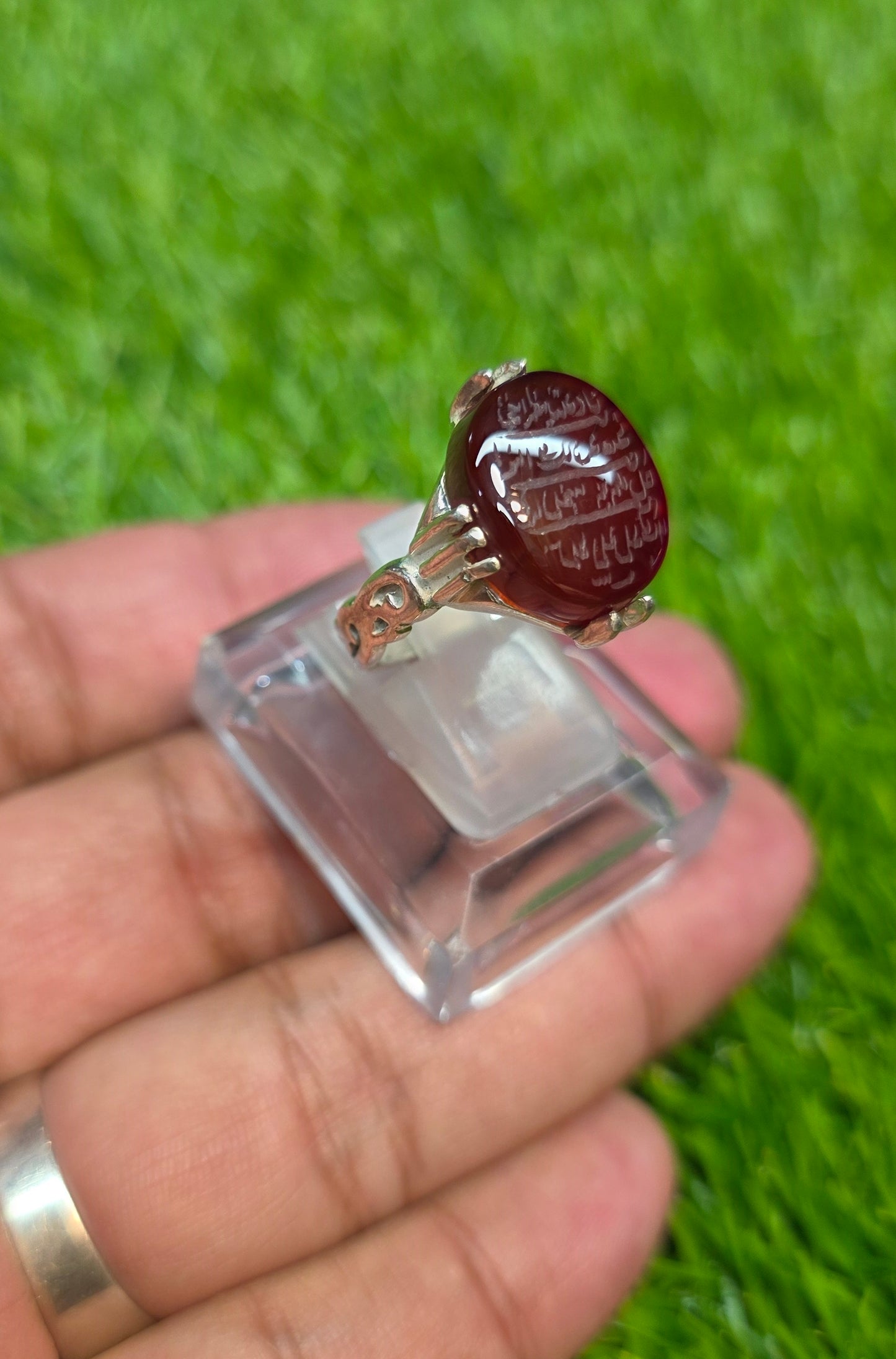 Premium Quality Yamni Aqeeq Ring (Nad e Ali)