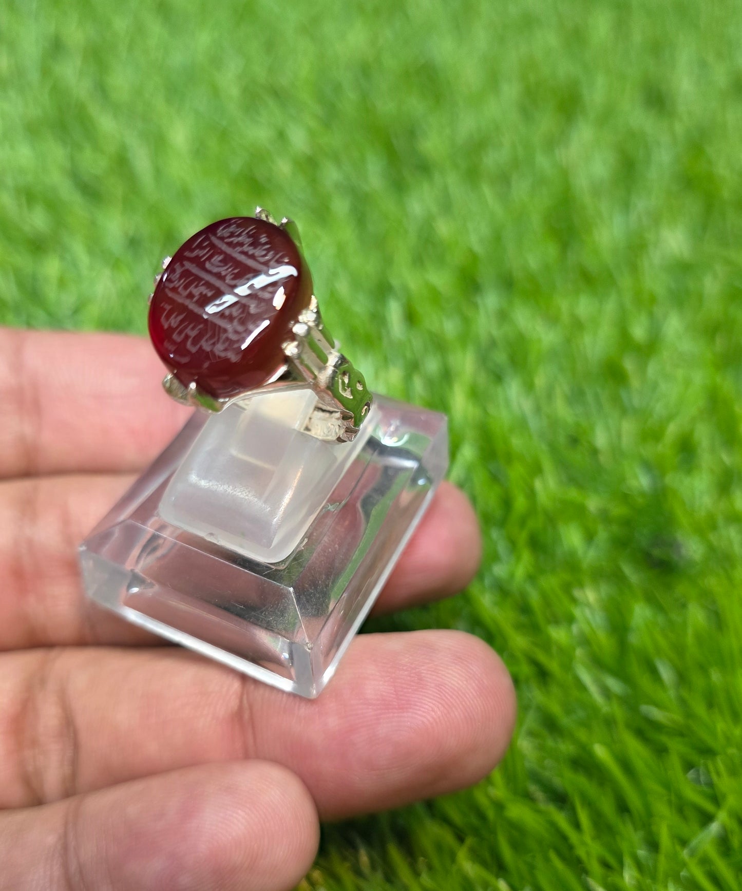 Premium Quality Yamni Aqeeq Ring (Nad e Ali)