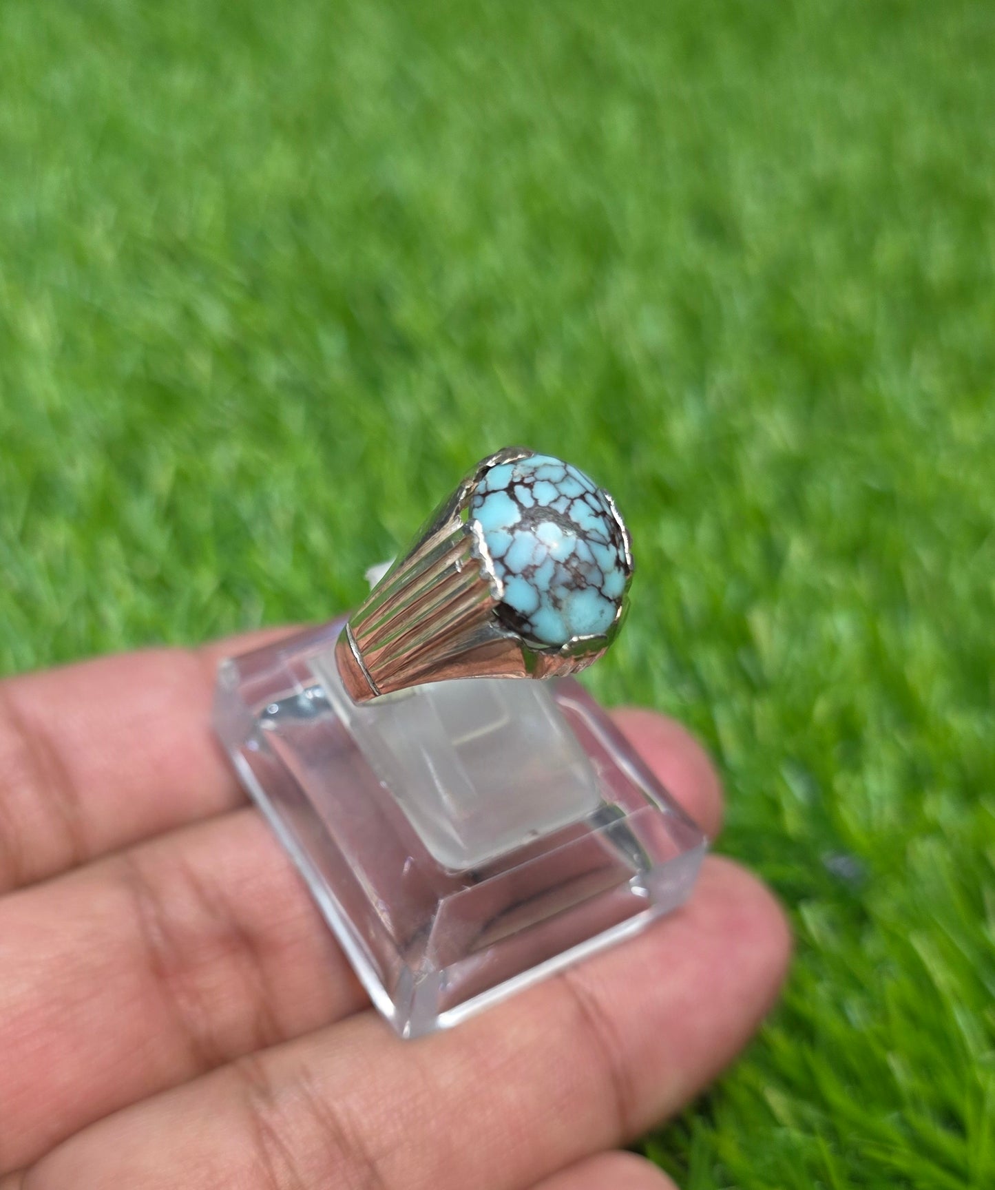 Premium Quality Spider Web Feroza Ring
