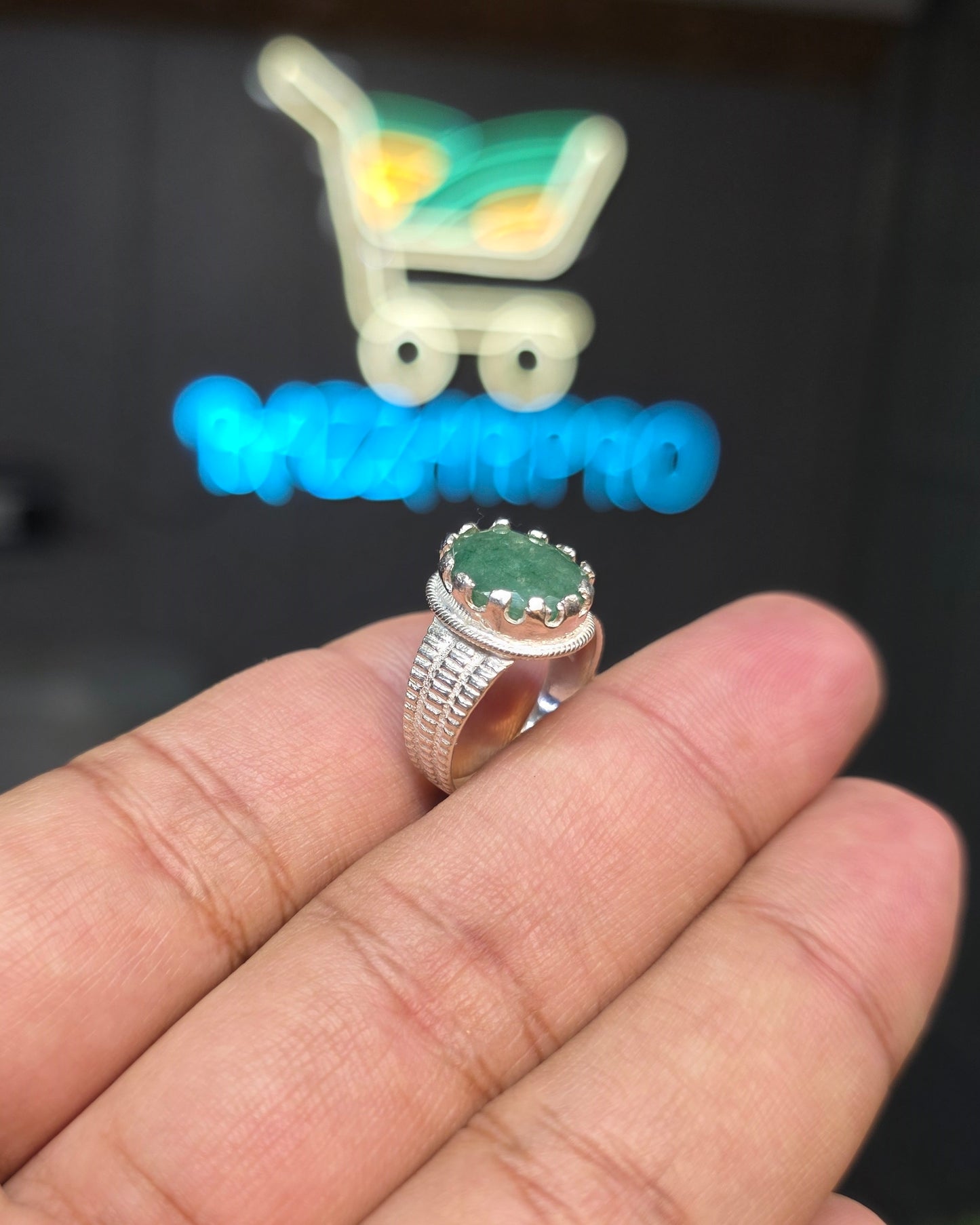 Premium Quality Zambia Zamurd Ring