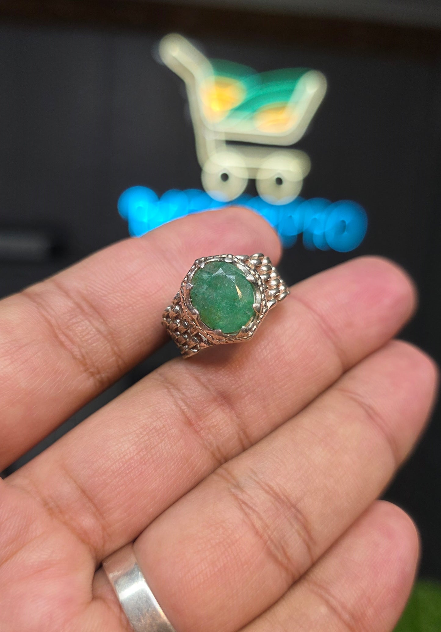 Premium Quality Zambia Zamurd Ring