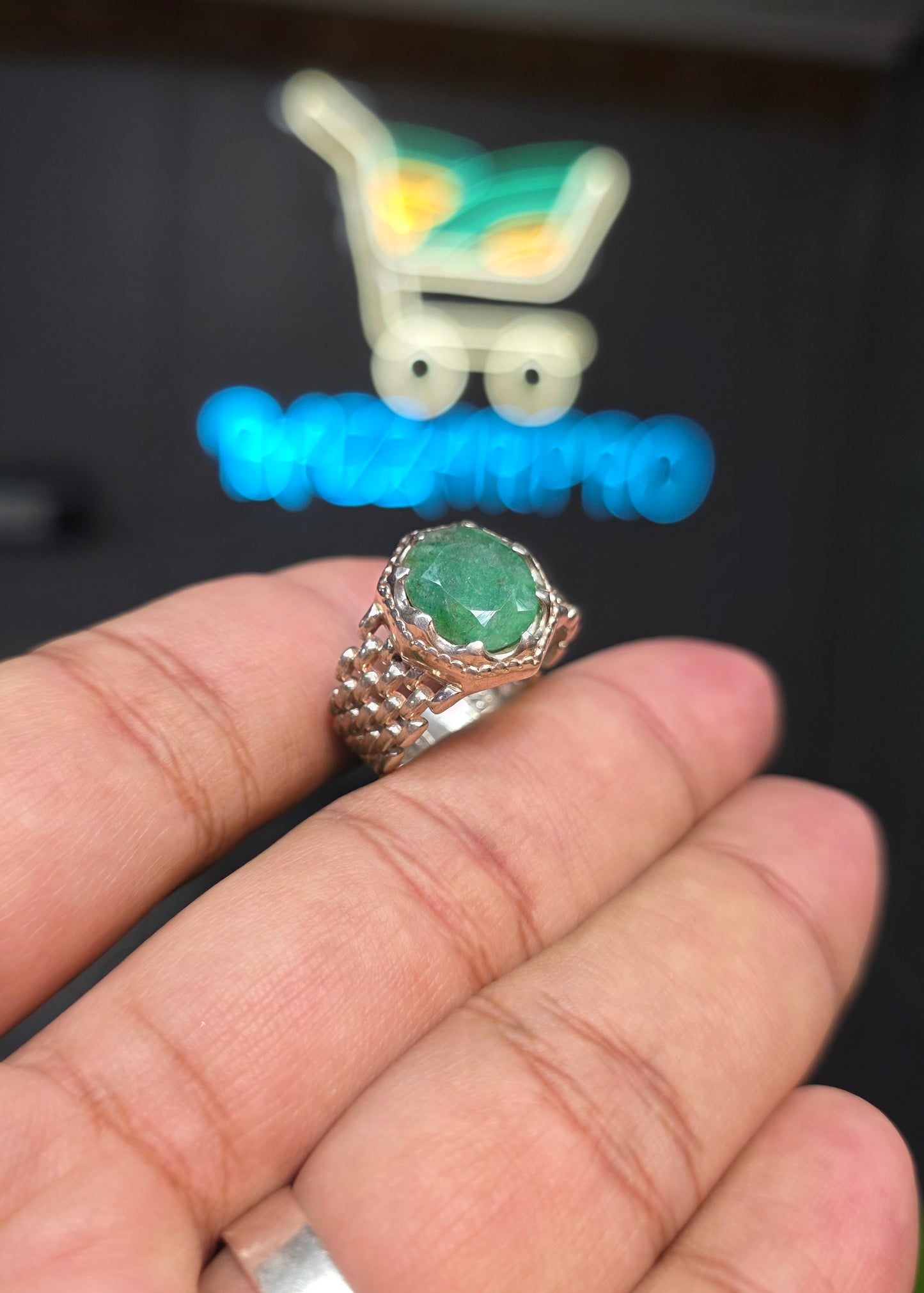 Premium Quality Zambia Zamurd Ring